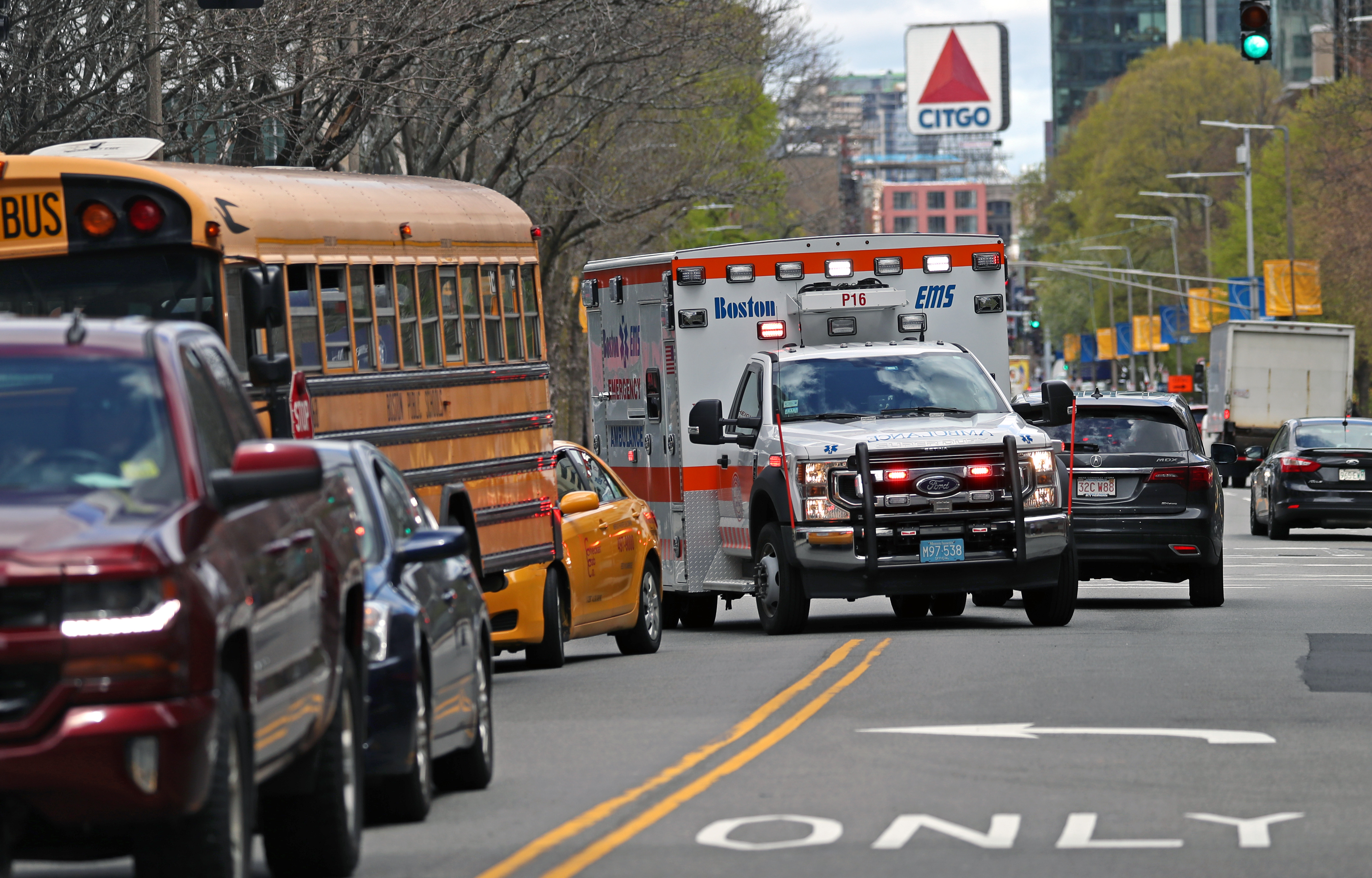 Brookline Avenue traffic can make it tough even for ambulances to make it through Longwood Medical Area.
