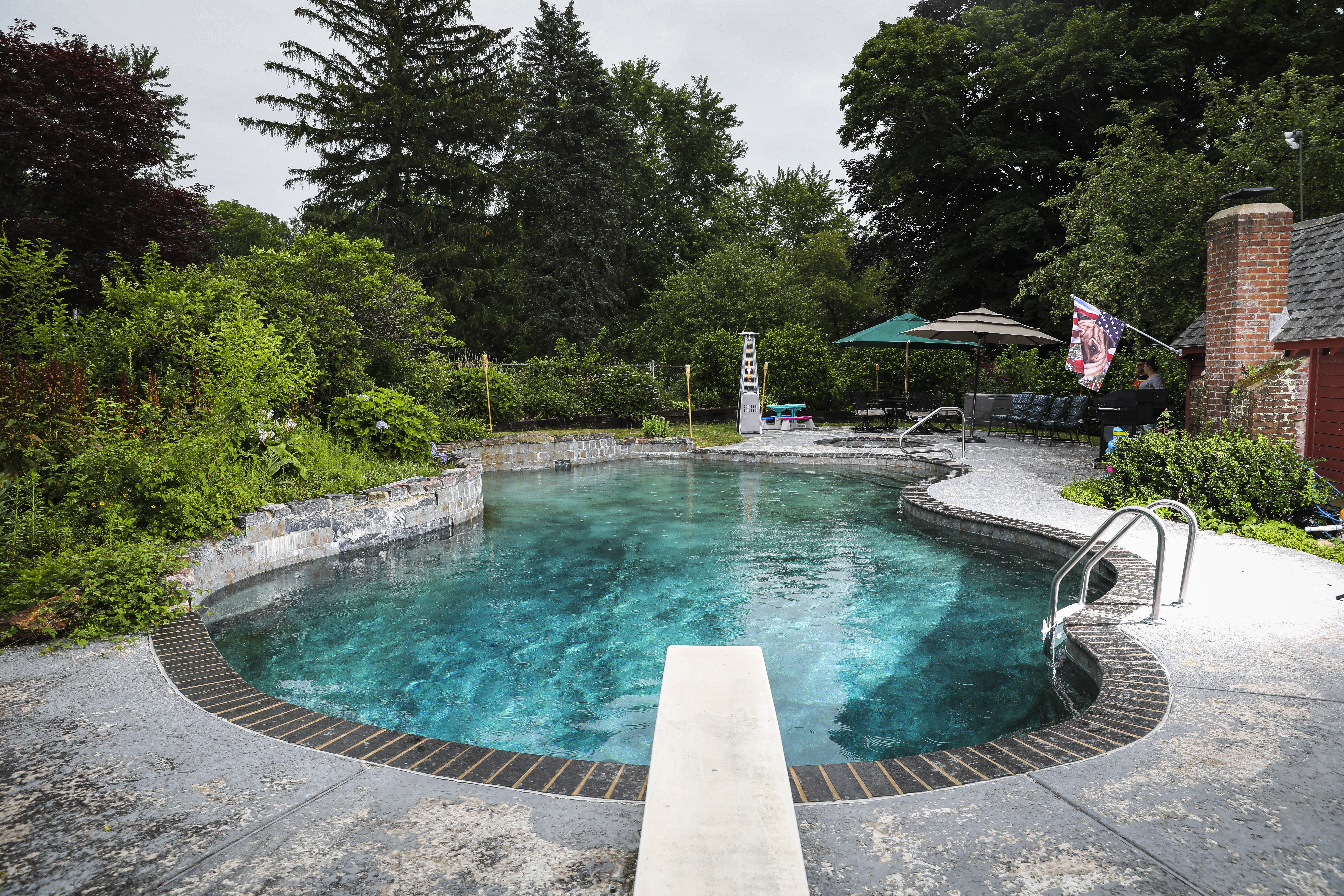 Greg and Kelly Daniell’s pool in the backyard of their Chelmsford home.