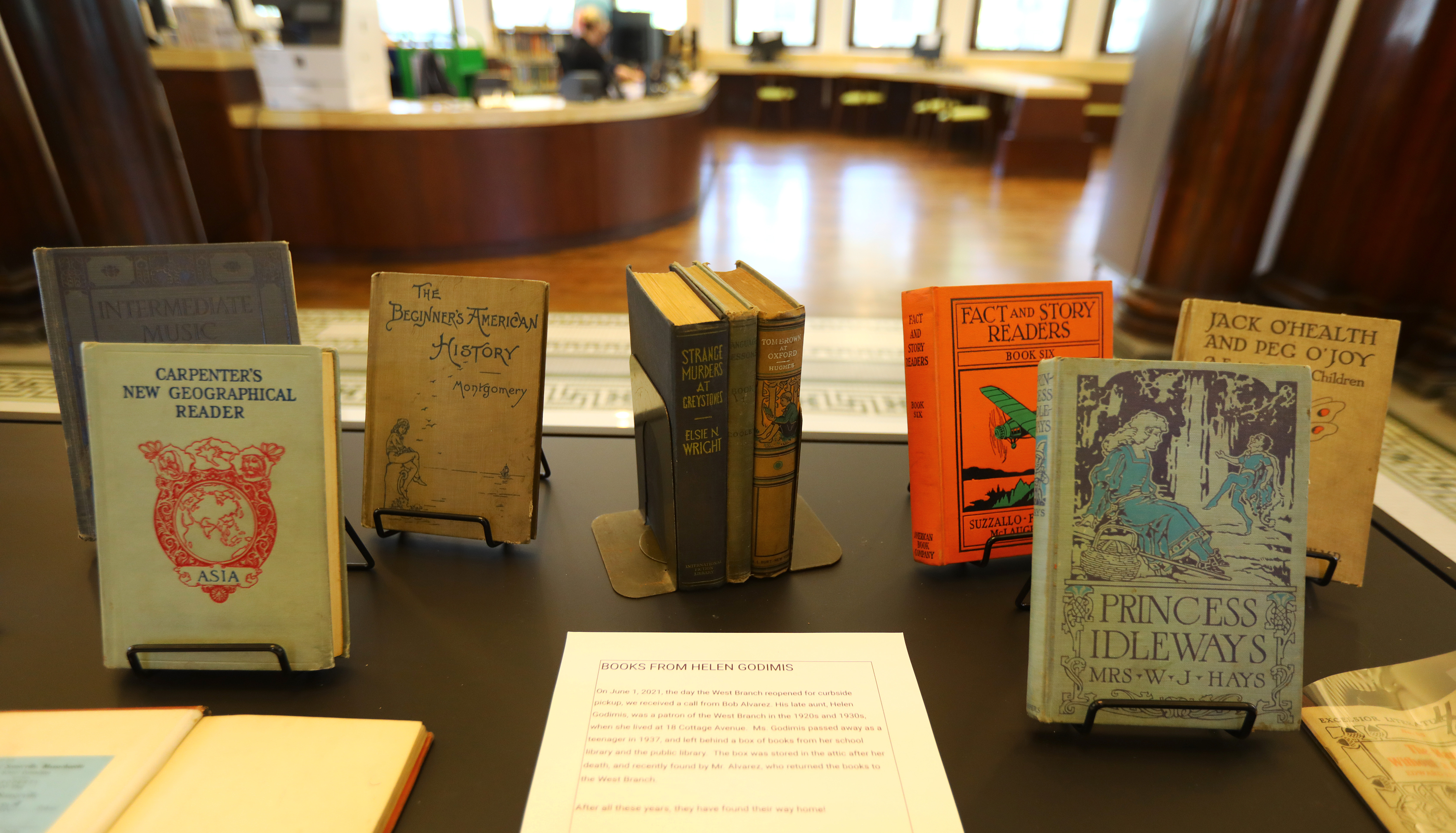 Some of the books are now on display at the West Branch of the Somerville Public Library.