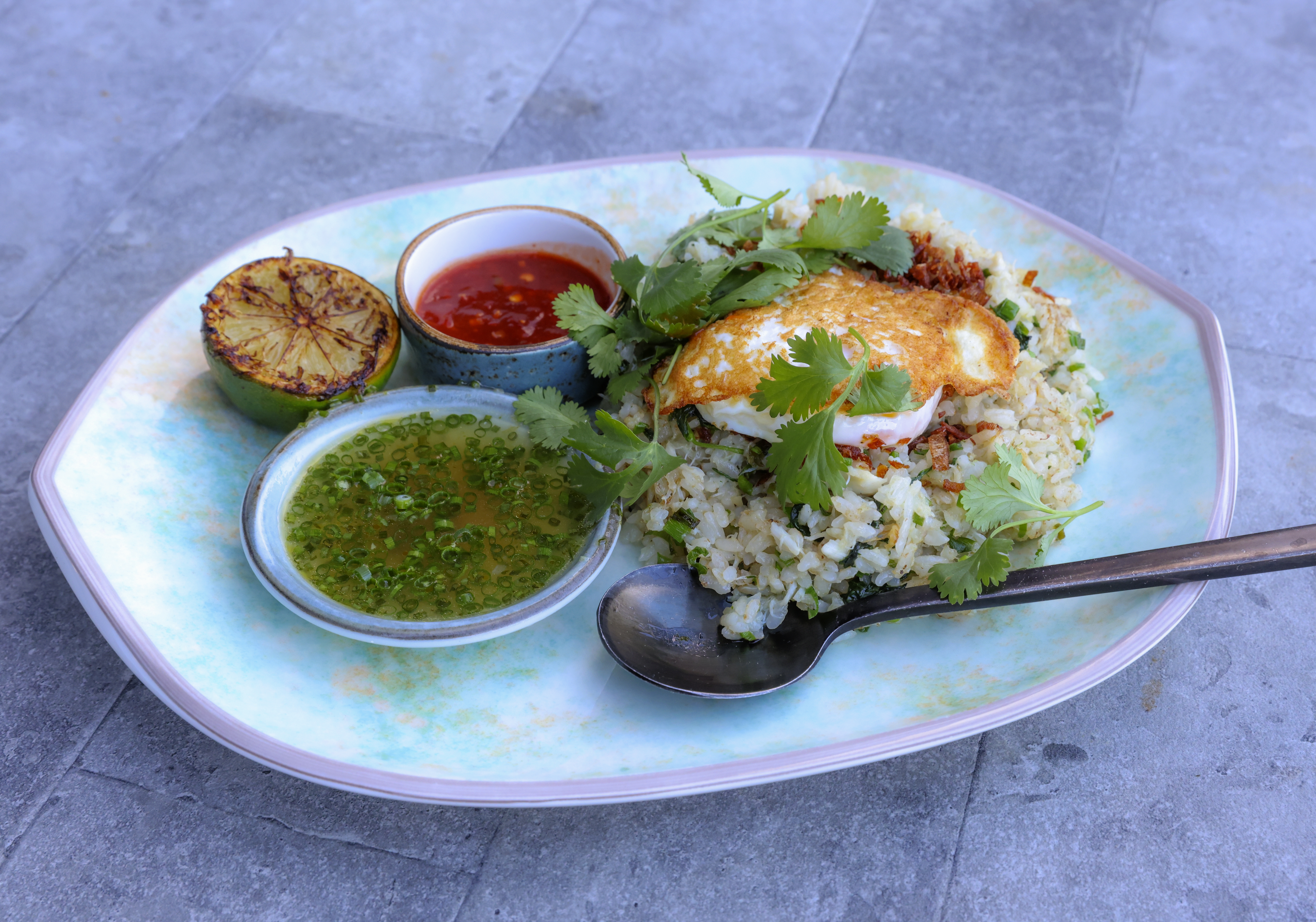 The blue crab fried rice.