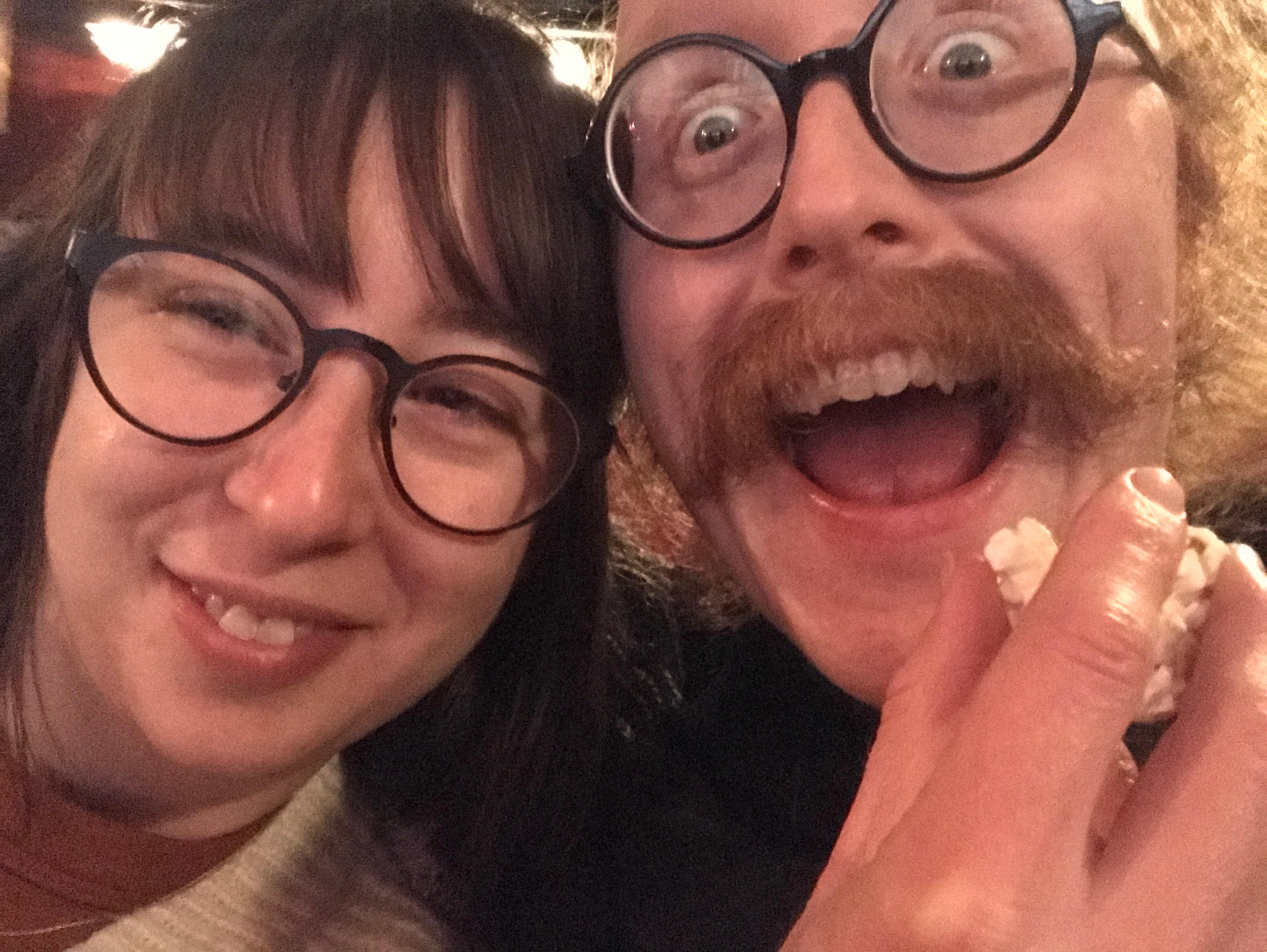 Molly Richard with her partner Oscar Goff.