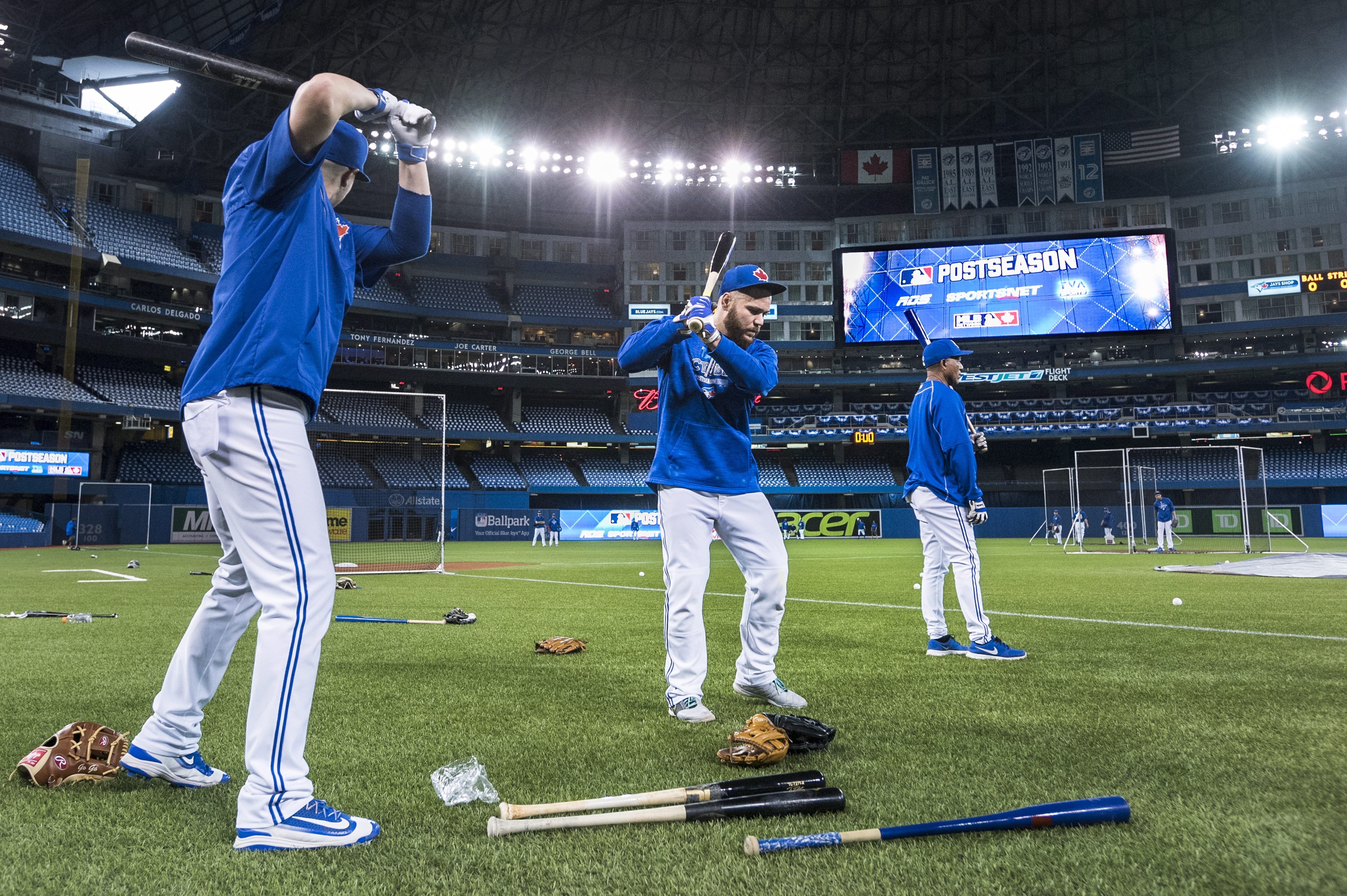 The Blue Jays have gotten the go-ahead to hold their workouts at the Rogers Centre.