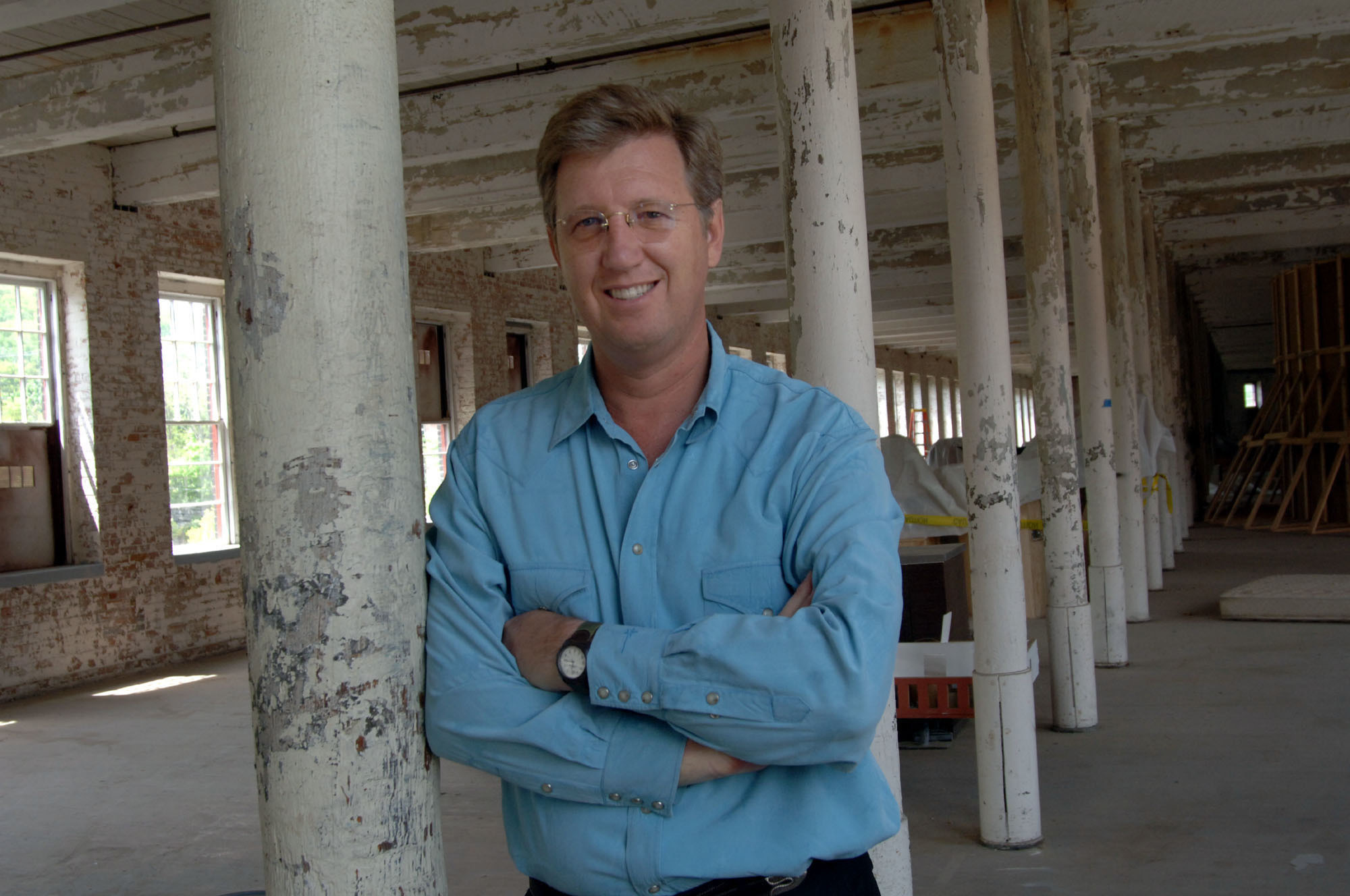 Joseph Thompson in 2009, when he had his eye on renovating more factory buildings for art exhibits.
