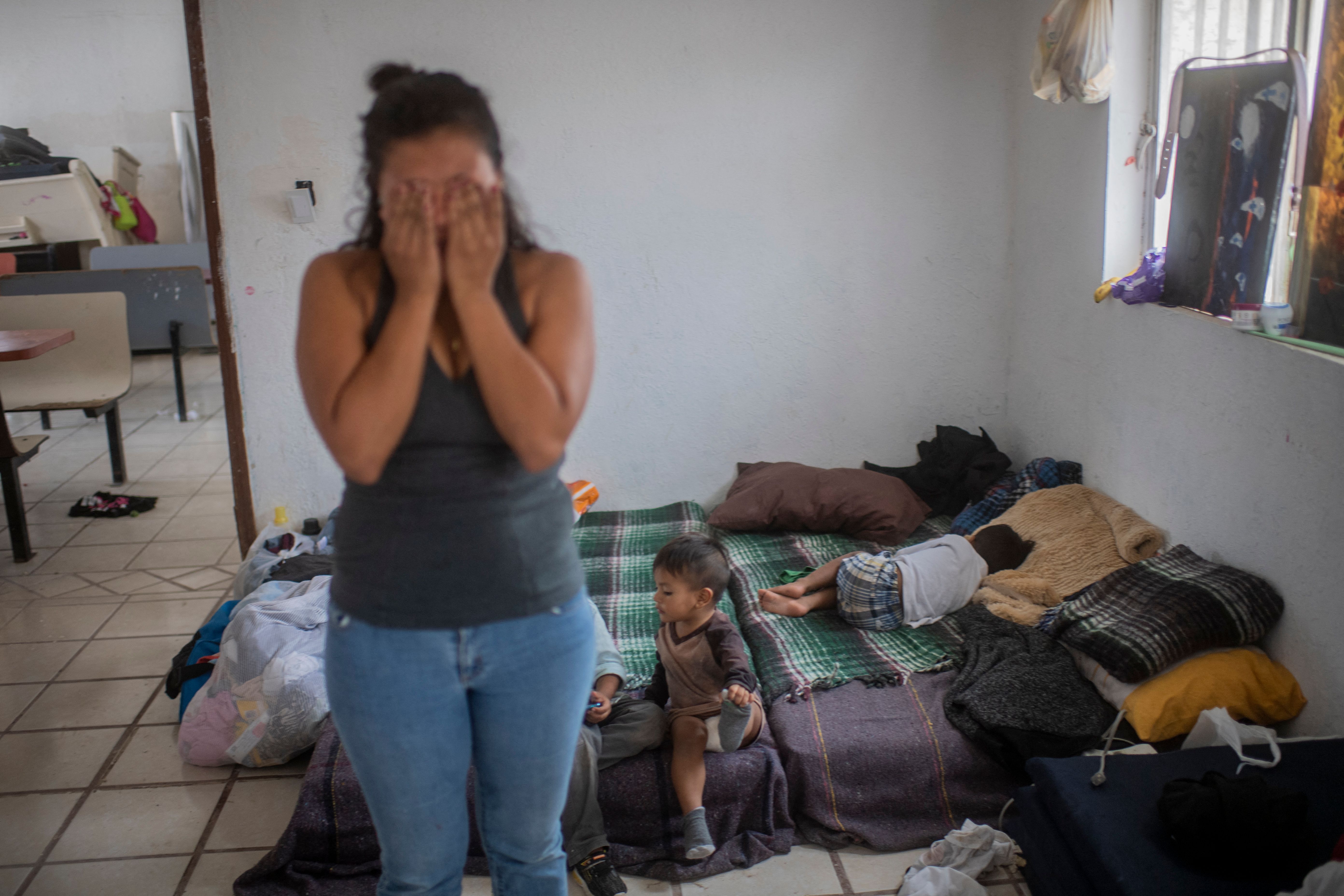 Central American aspiring migrants wanting to reach the United States remained in a shelter in Ciudad Juarez, Chihuahua State, Mexico.
