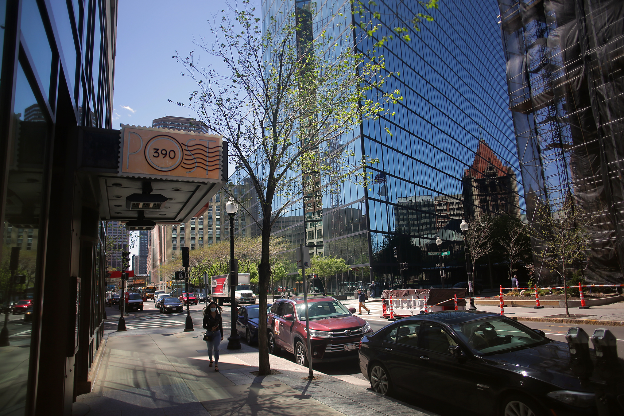 Restaurant Post 390 (at left) in Back Bay.