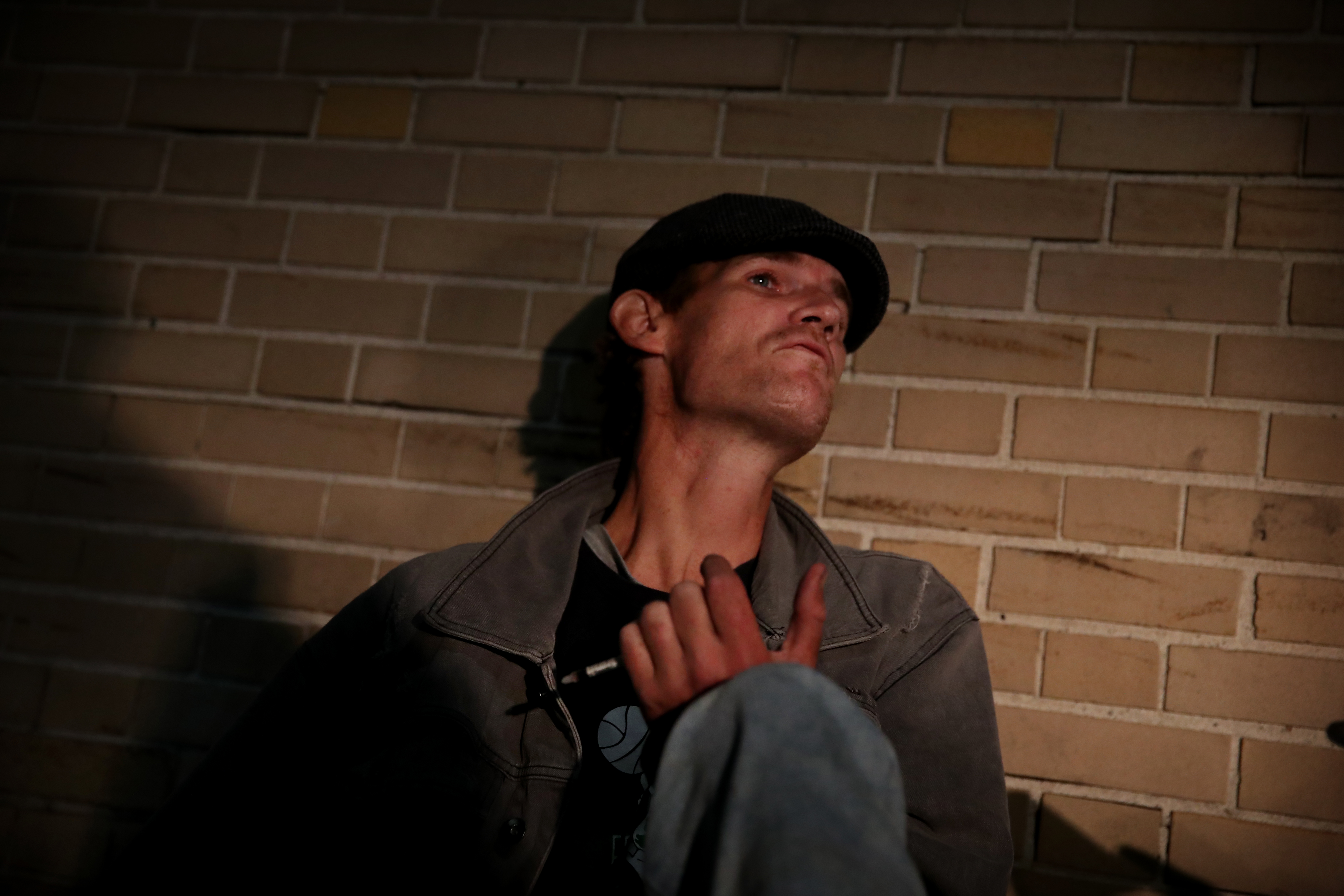 Ryan Jordan held a syringe while sitting on Southampton Street.