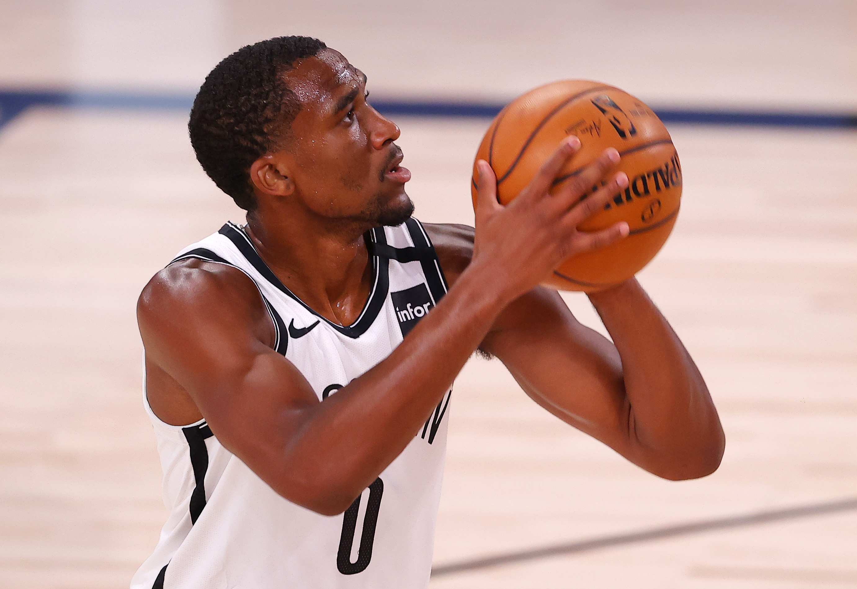 Brooklyn's Jeremiah Martin shoots against Orlando during the first half of Tuesday's contest.