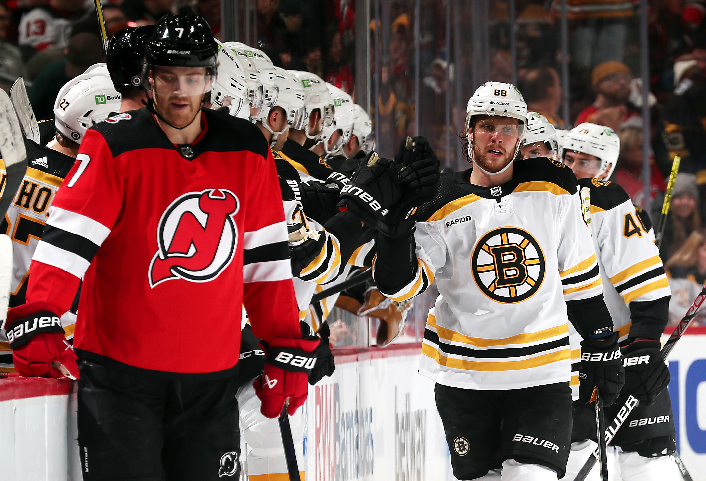 Bruins Bounce Back Big with 8-1 Win Over Devils - CLNS Media