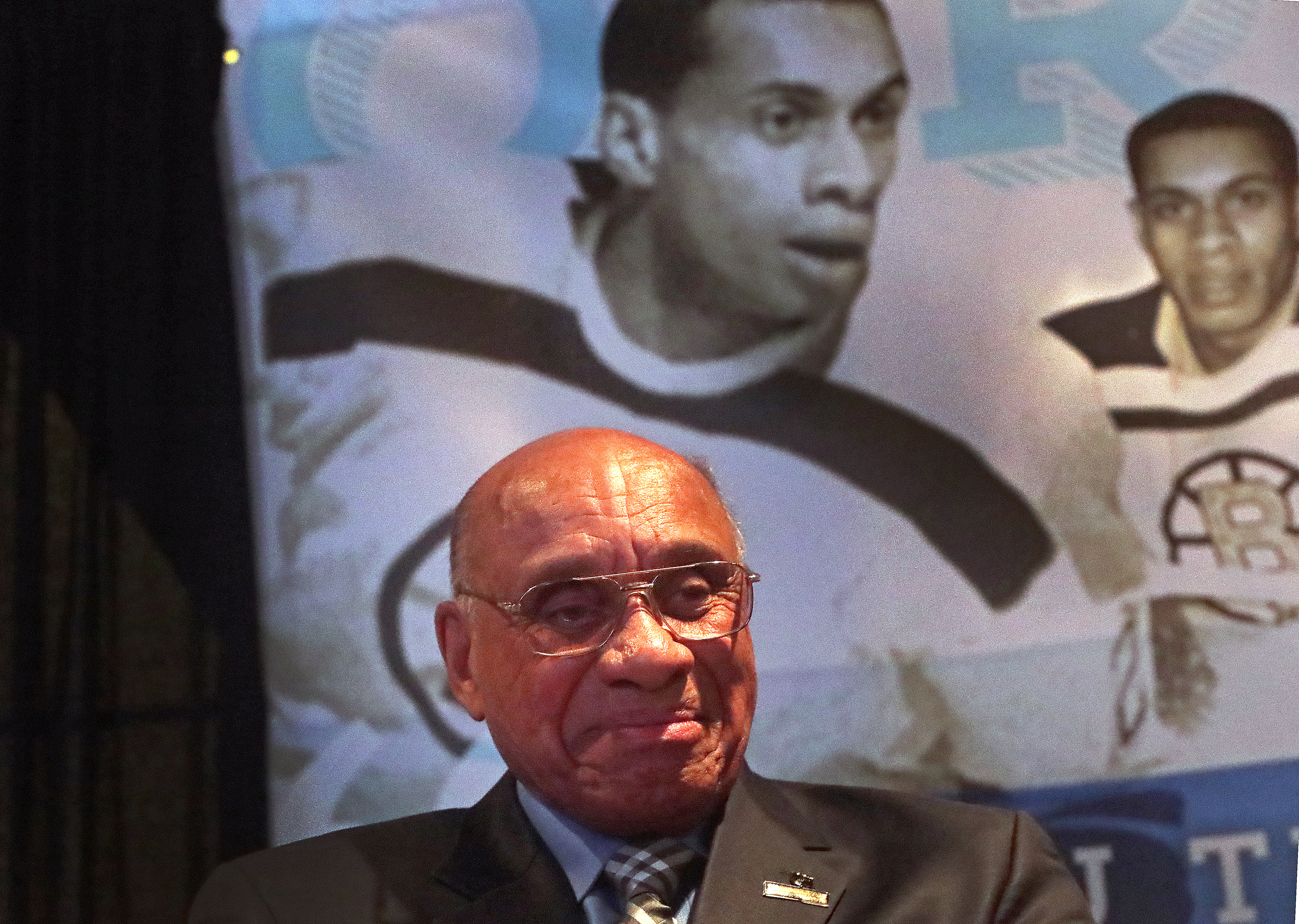 Willie O'Ree's hockey jersey is retired, 64 years after he broke