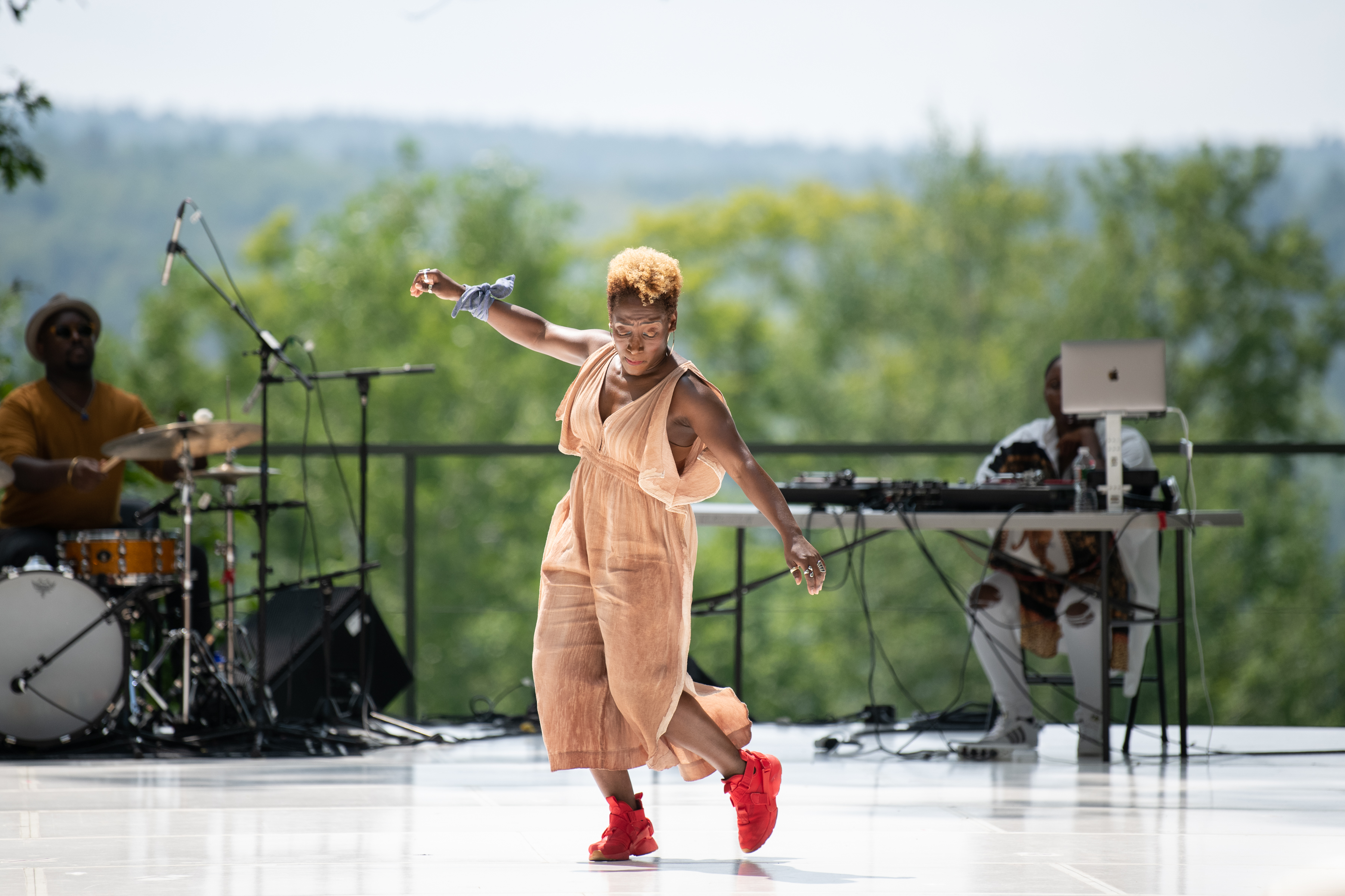 LaTasha Barnes in The Jazz Continuum at Jacob's Pillow Dance Festival 2021.