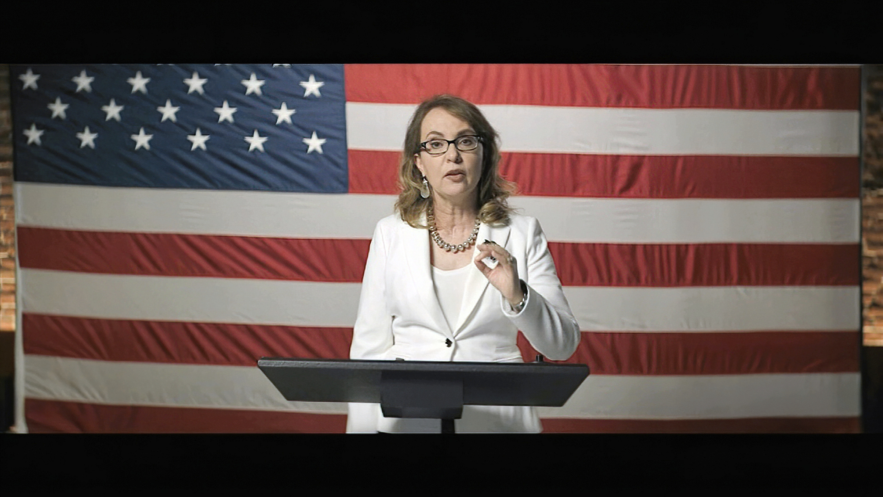 Former Arizona Rep. Gabrielle Giffords spoke Wednesday night.