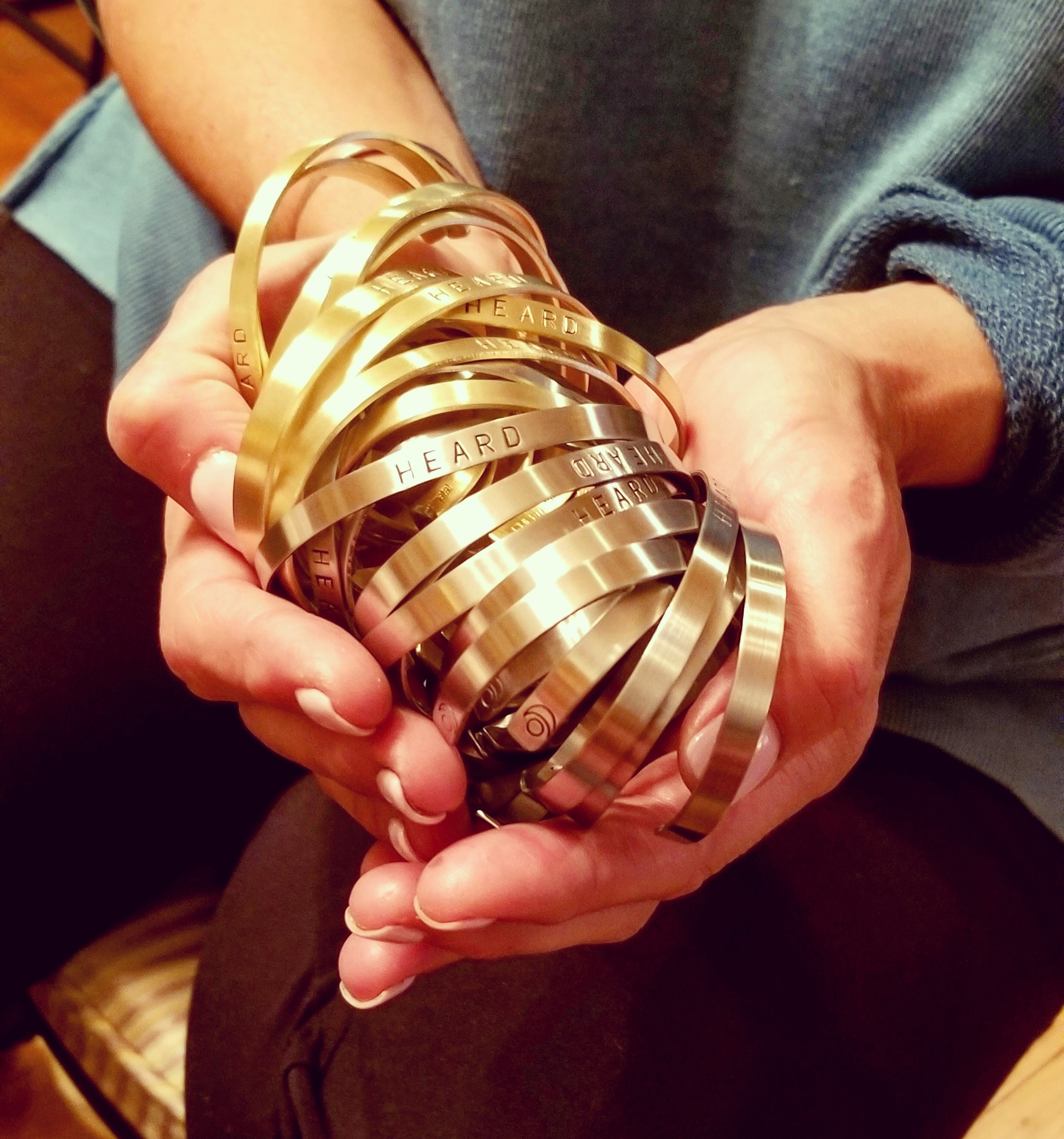 A hundred percent of profits from HEARD bracelets goes to the James Beard fund.