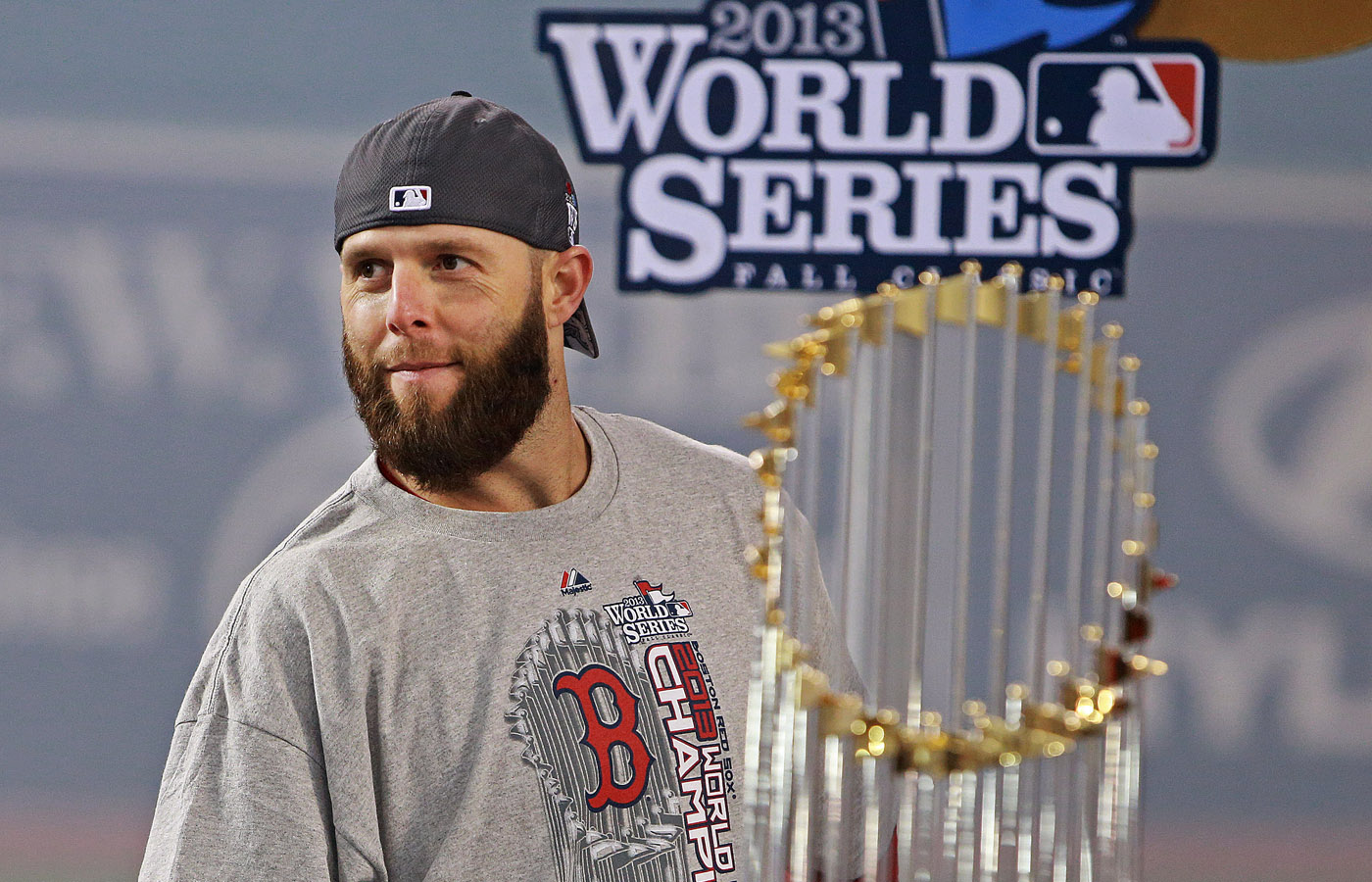 Dustin Pedroia Team Issued 2018 World Series Road Jersey