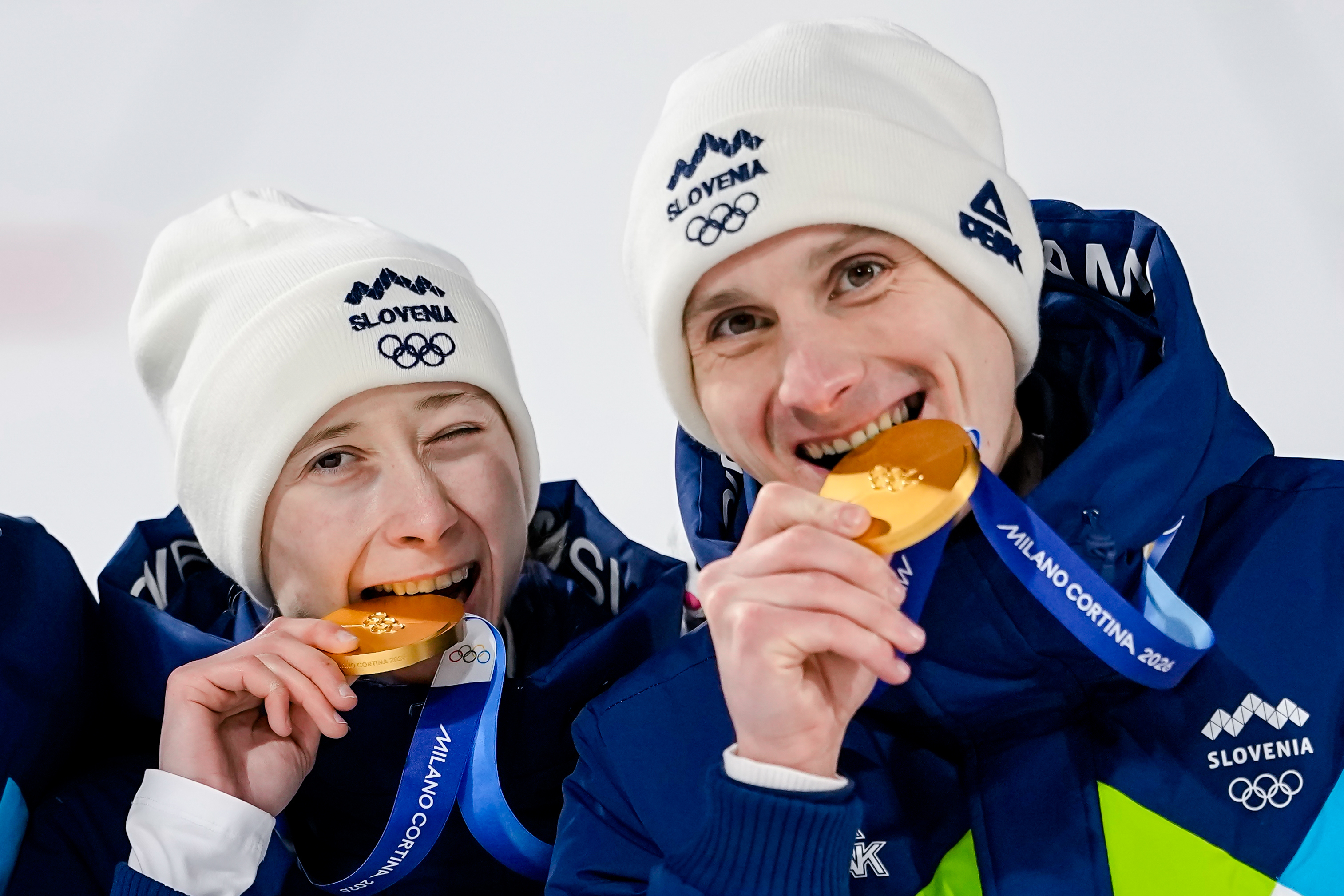 Slovenian ski jumping siblings Domen and Nika Prevc add to family