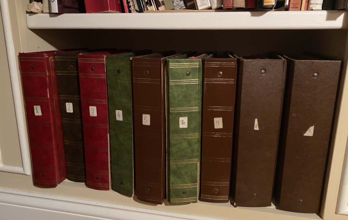 A few of Elaine Greenberg's photo albums.