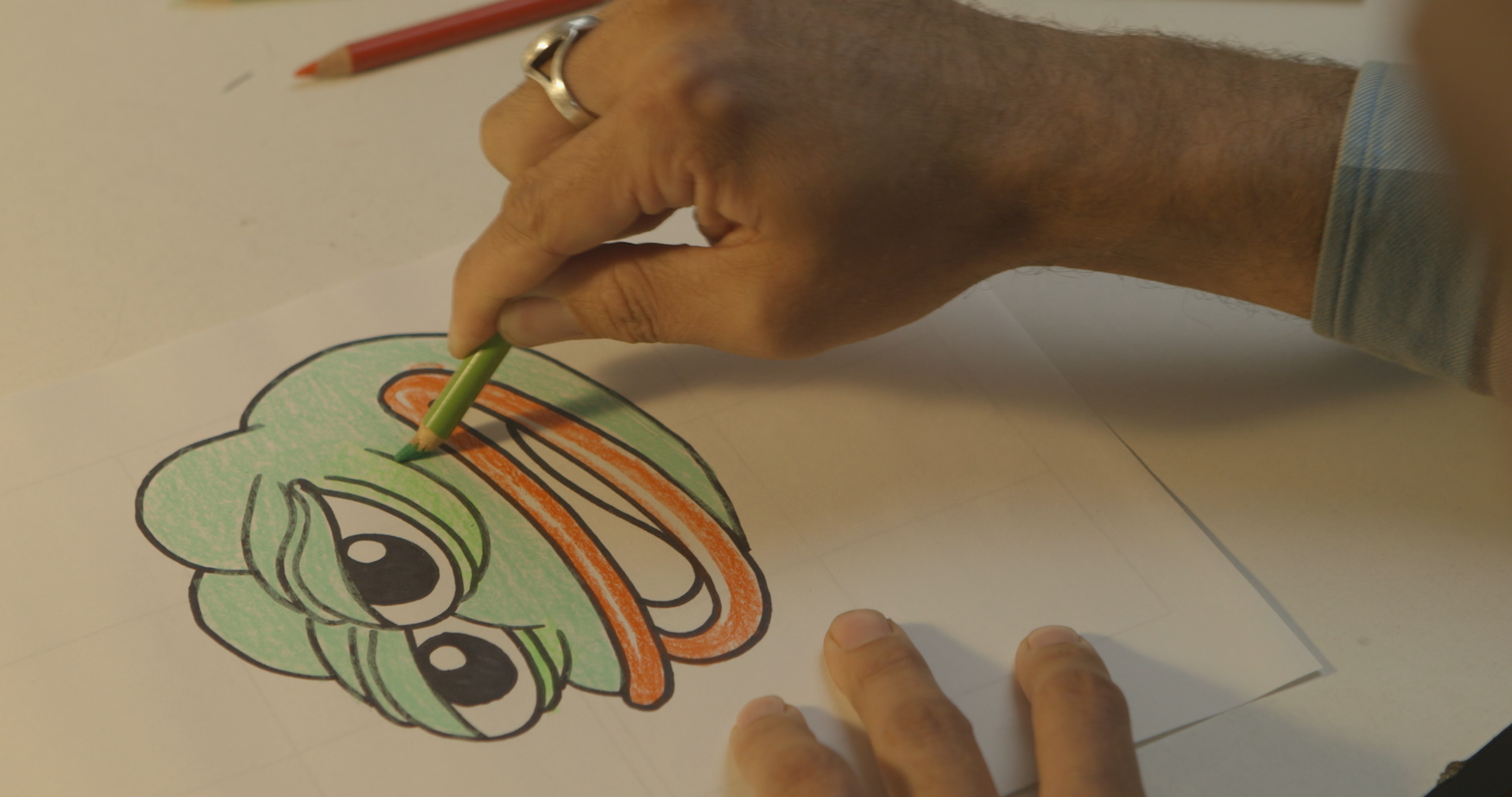 Pepe the Frog and Matt Furie in "Feels Good Man."
