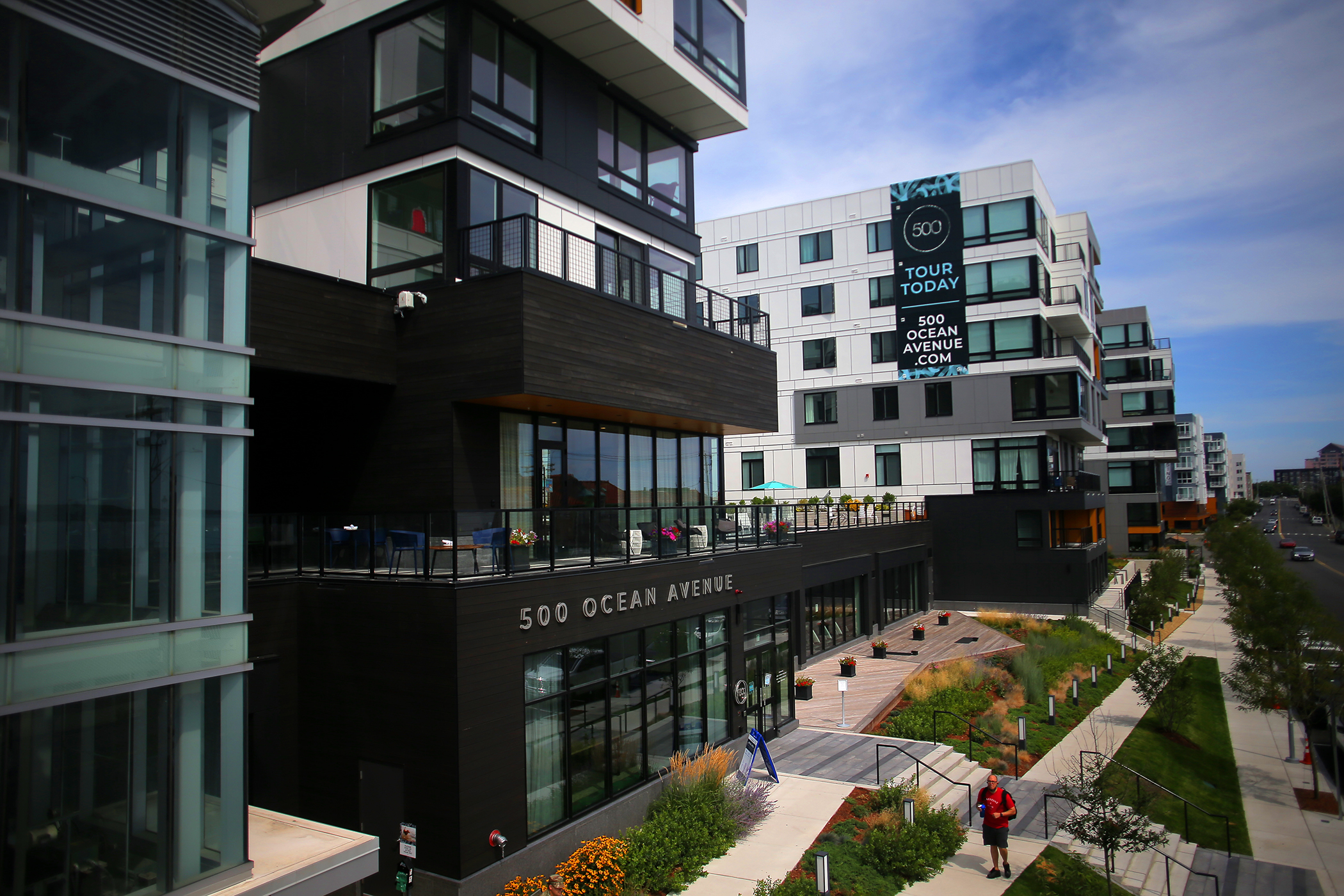 Residents of 500 Ocean Ave. enjoy waterfront views.