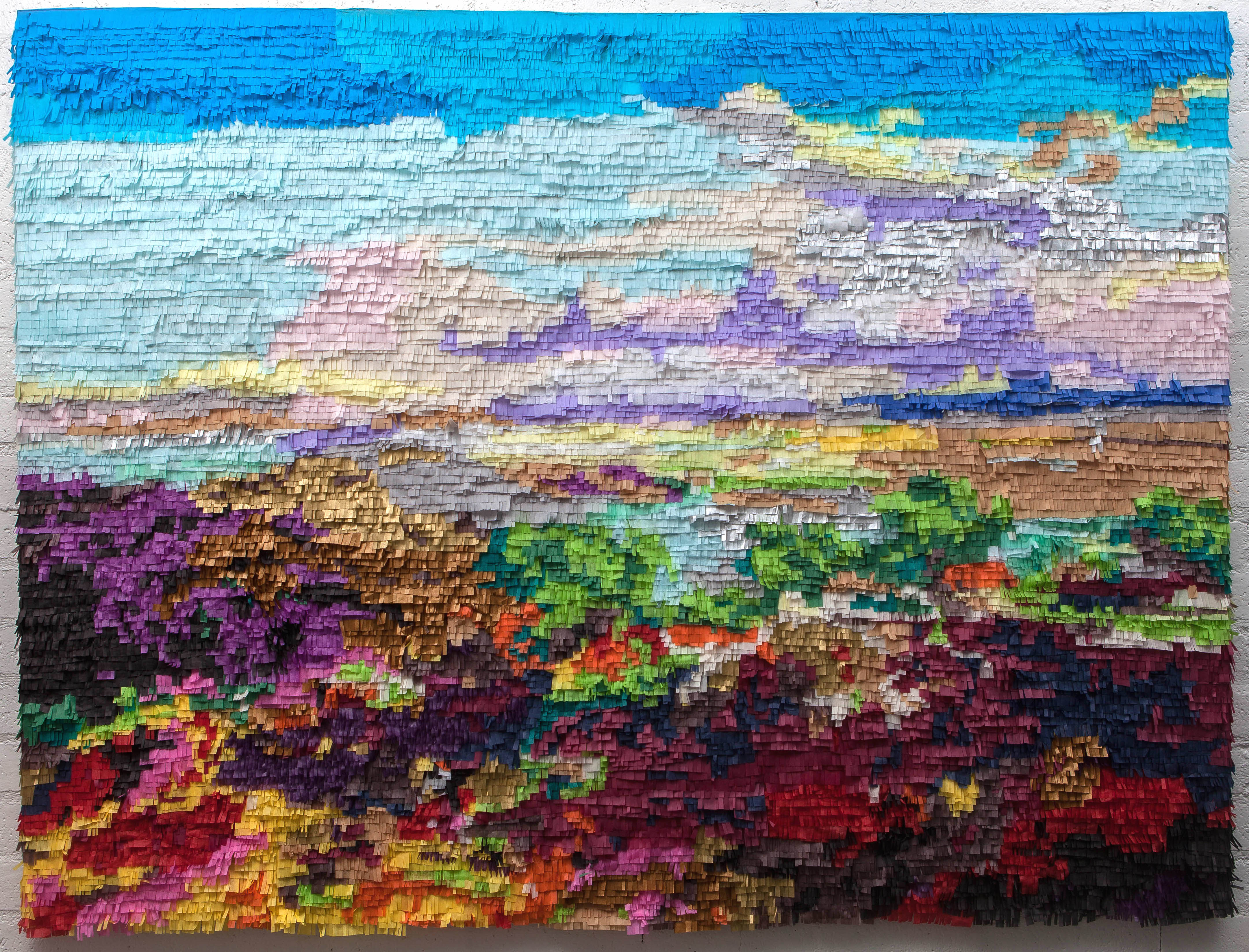 Justin Favela, "Valle de México desde el Cerro de Santa Isabel," after José María Velasco, 2016.