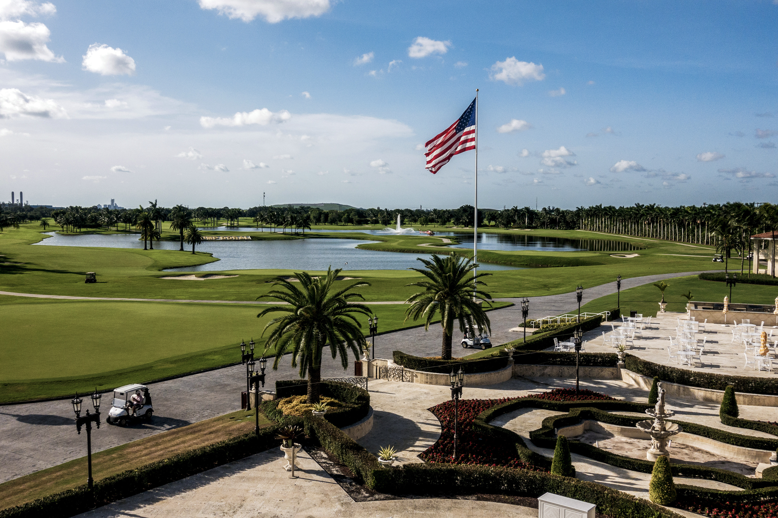 A lagoon and golf courses at Trump National Doral Miami, in Doral, Fla., June 26, 2020.
