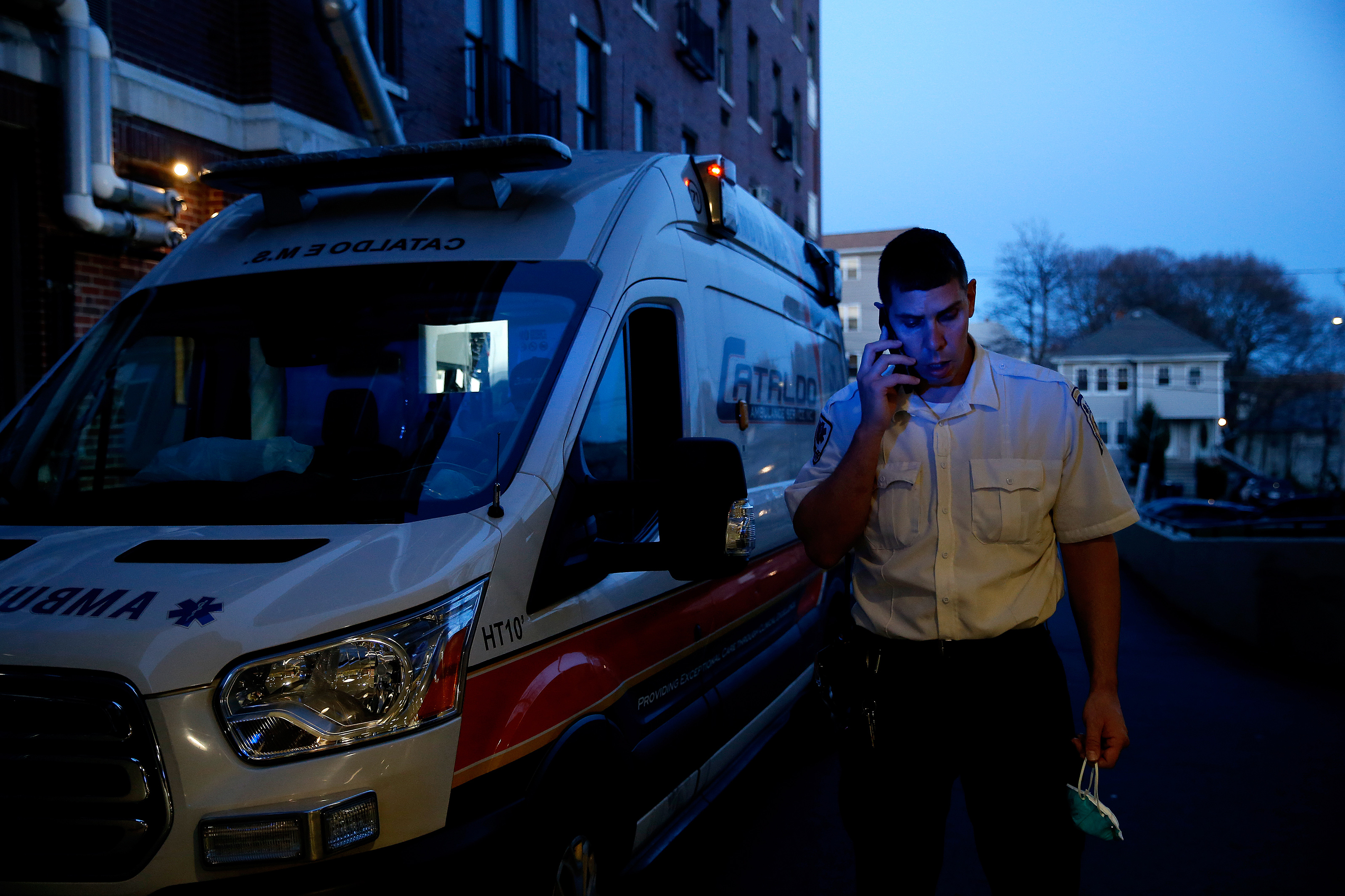 Monday, 7:26 p.m. Ricky placed an order for dinner at a restaurant still doing takeout during his 24-hour shift.