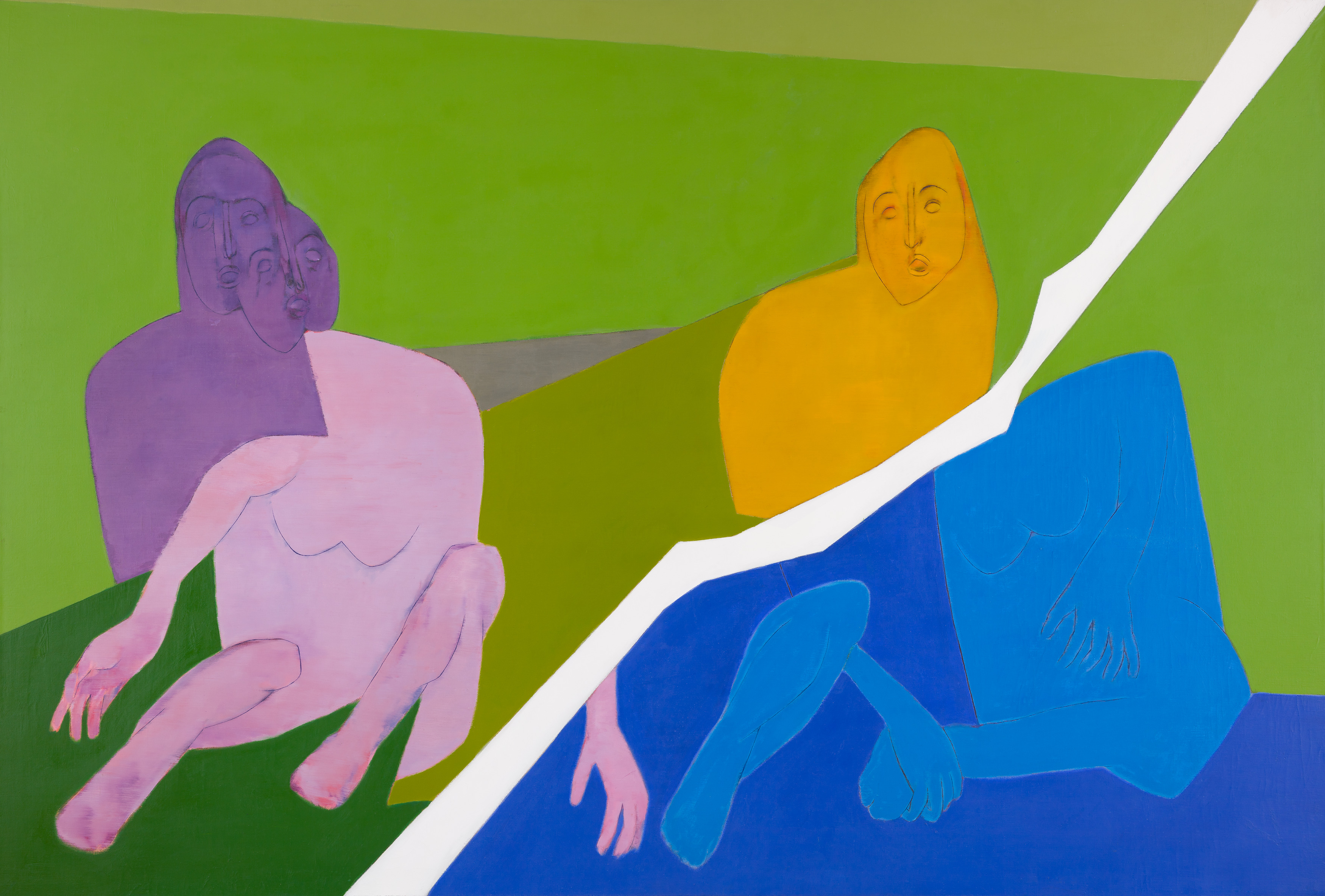 An untitled work by Tyeb Meht from 1973.