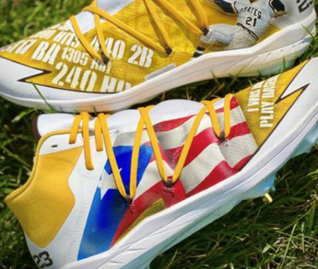 Players can add some footnotes to the action with customized cleats.