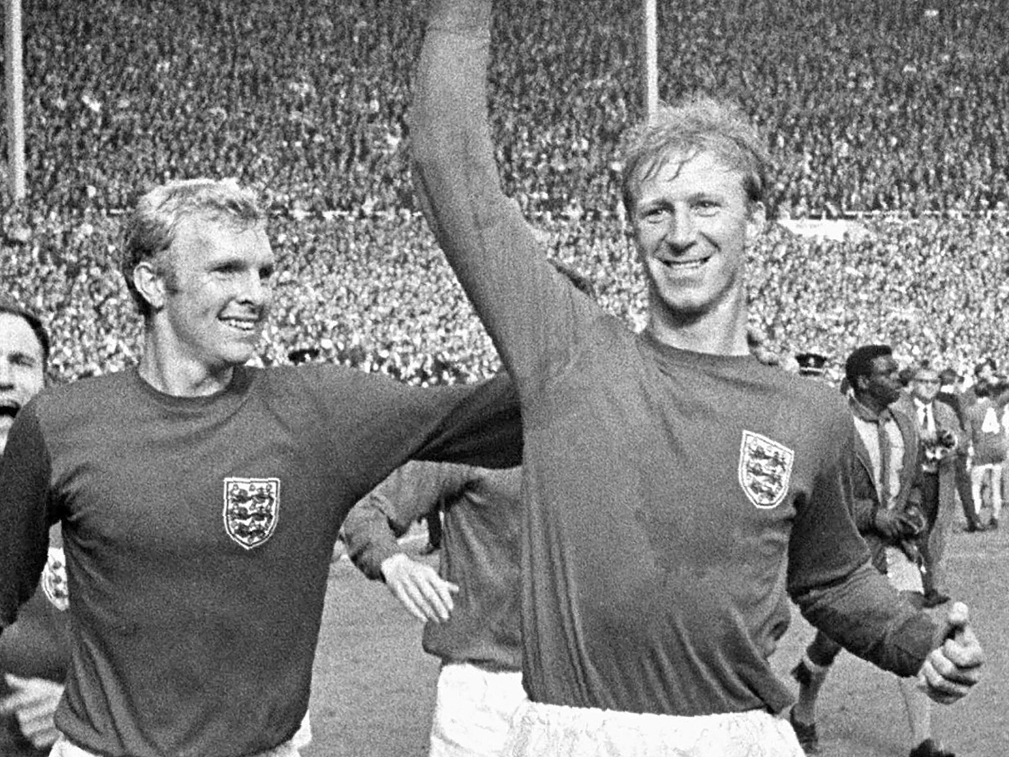 Jack Charlton (right) was Footballer of the Year in 1967.