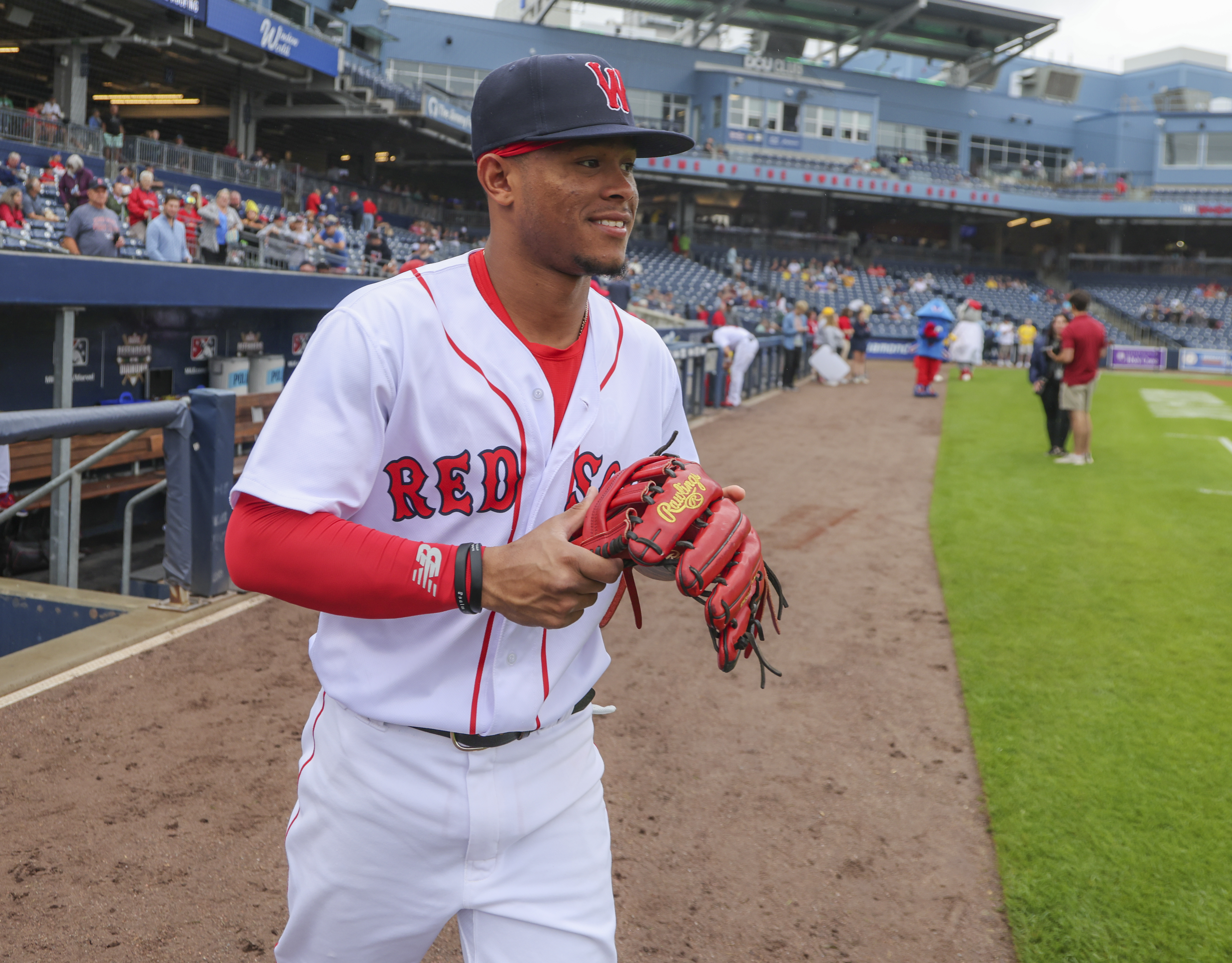 Red Sox prospect Bobby Dalbec works out at Fenway Park