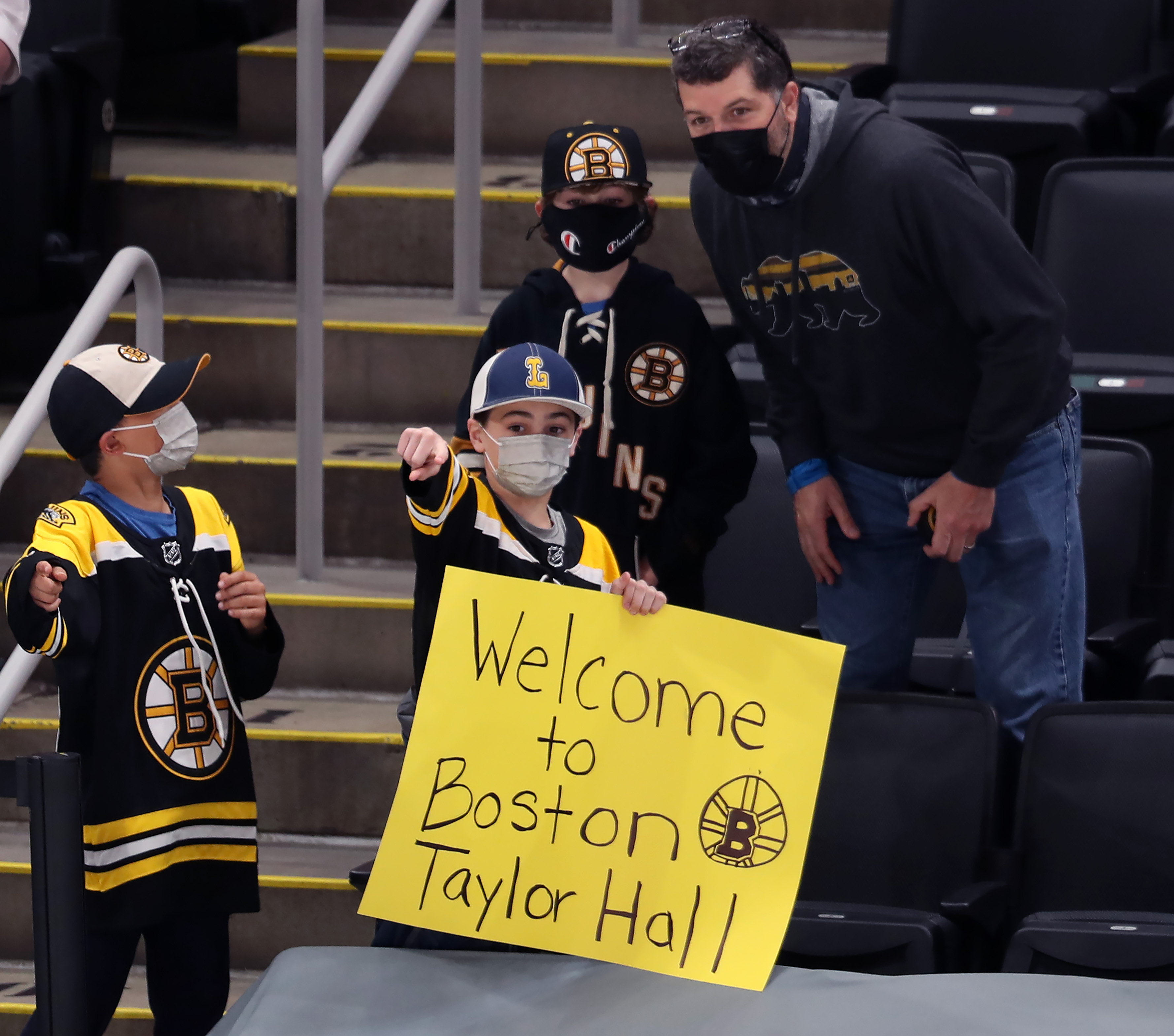 Taylor Hall already had a few fans in the stands even before Tuesday's game started.