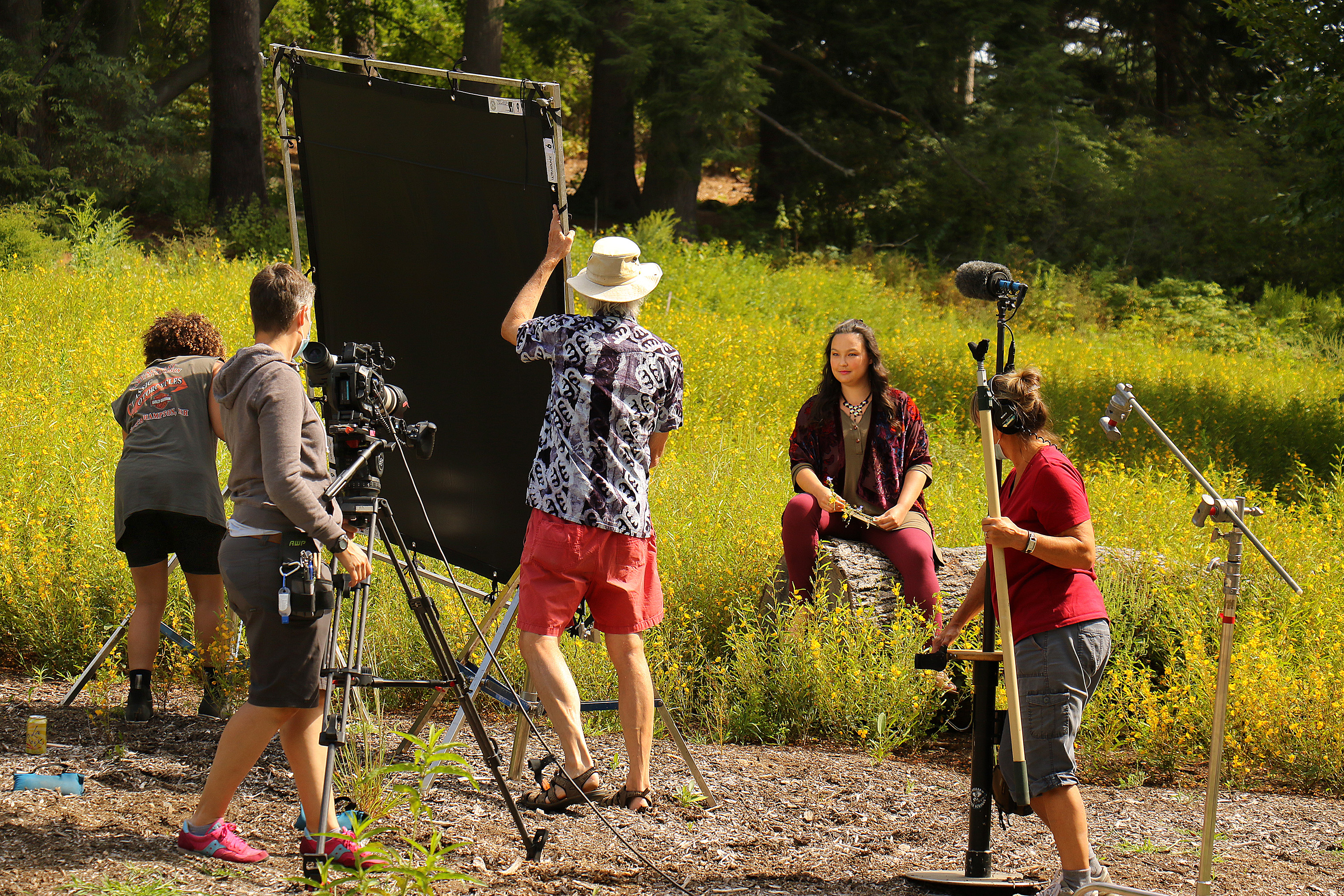 Actress Paige Clark is filmed while reciting a sonnet.