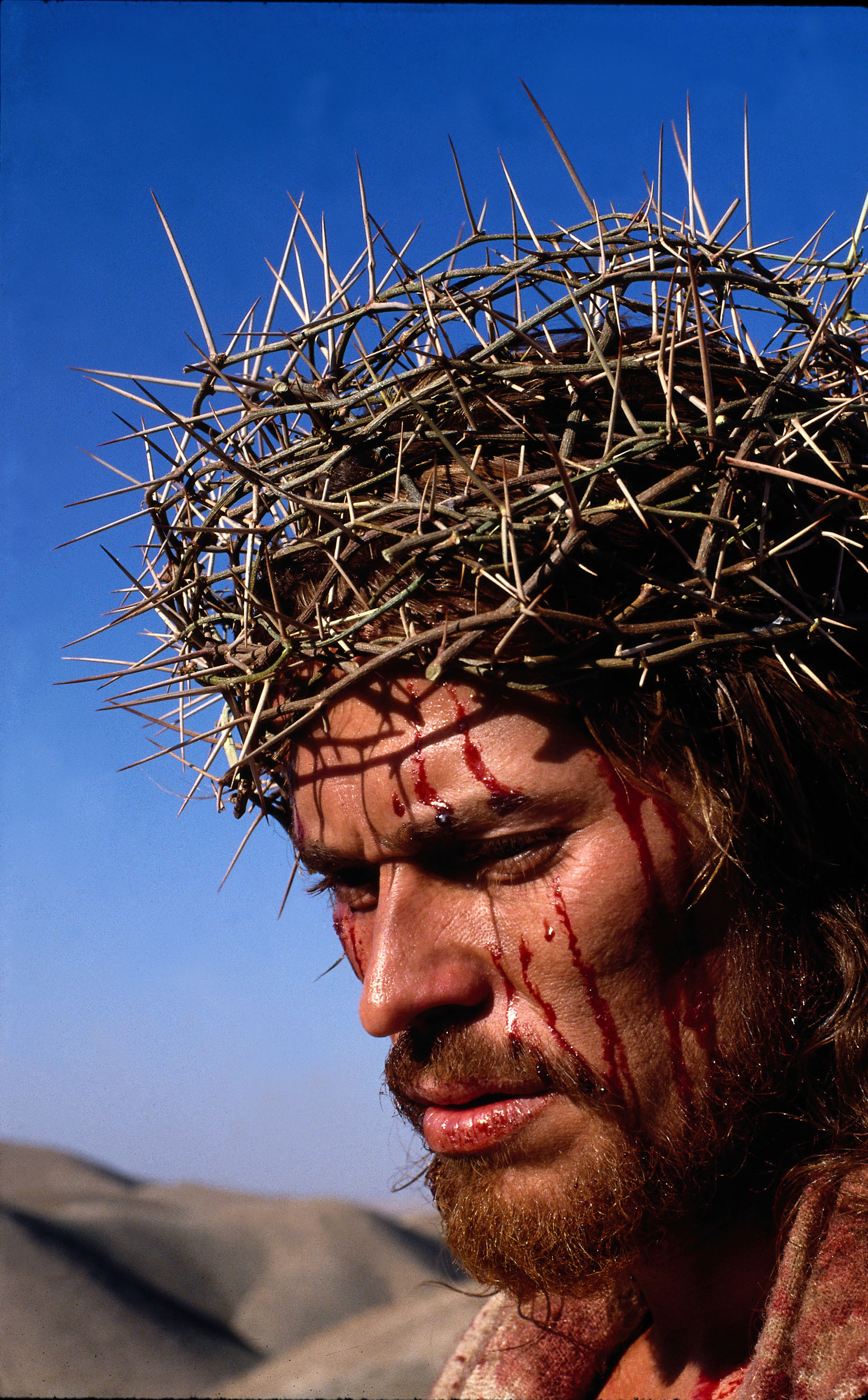 Willem Dafoe as Jesus of Nazareth in the 1988 film "The Last Temptation of Christ," directed by Martin Scorsese.