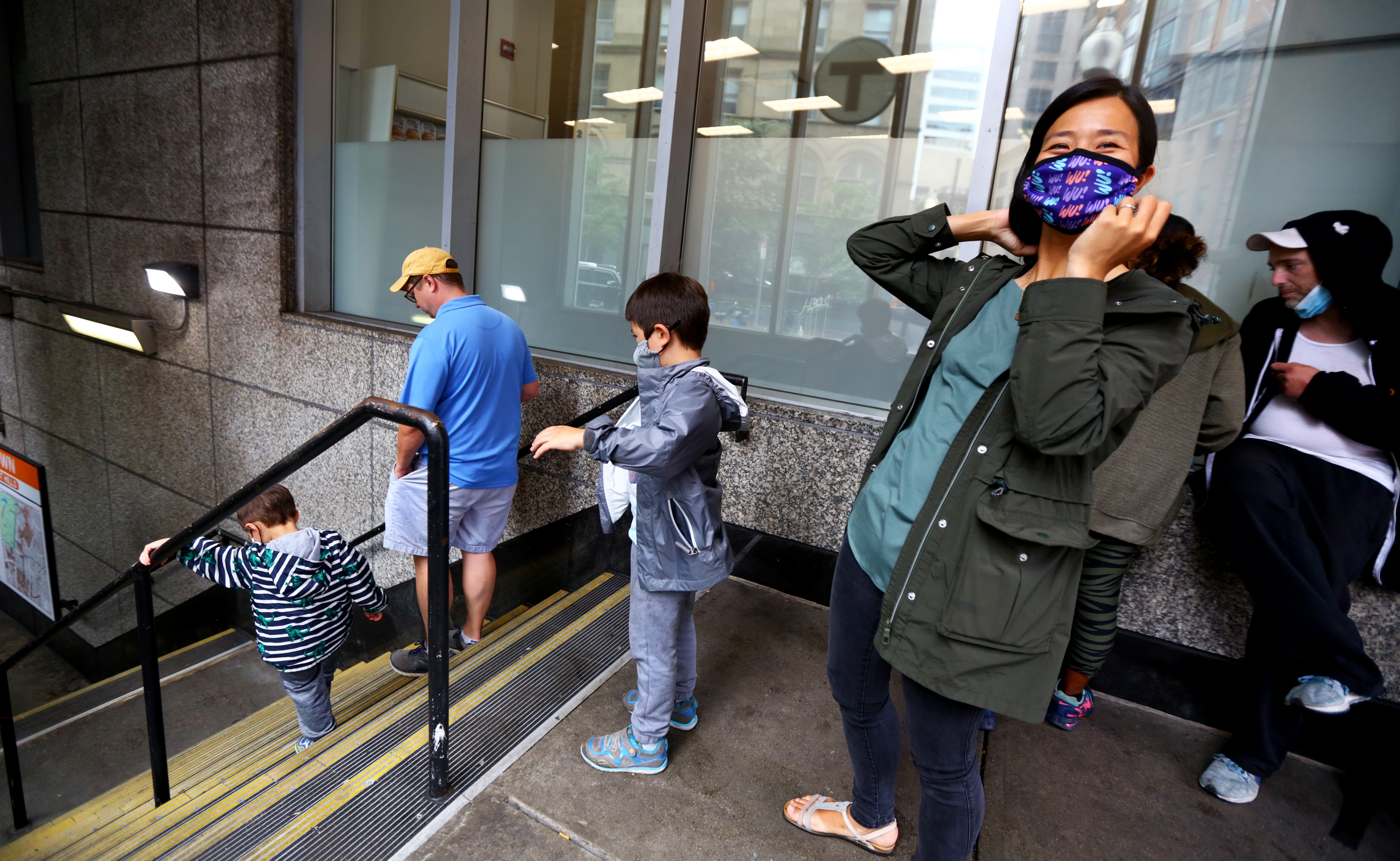 Michelle Wu went into the Chinatown T station to head home after Sunday brunch with her family.