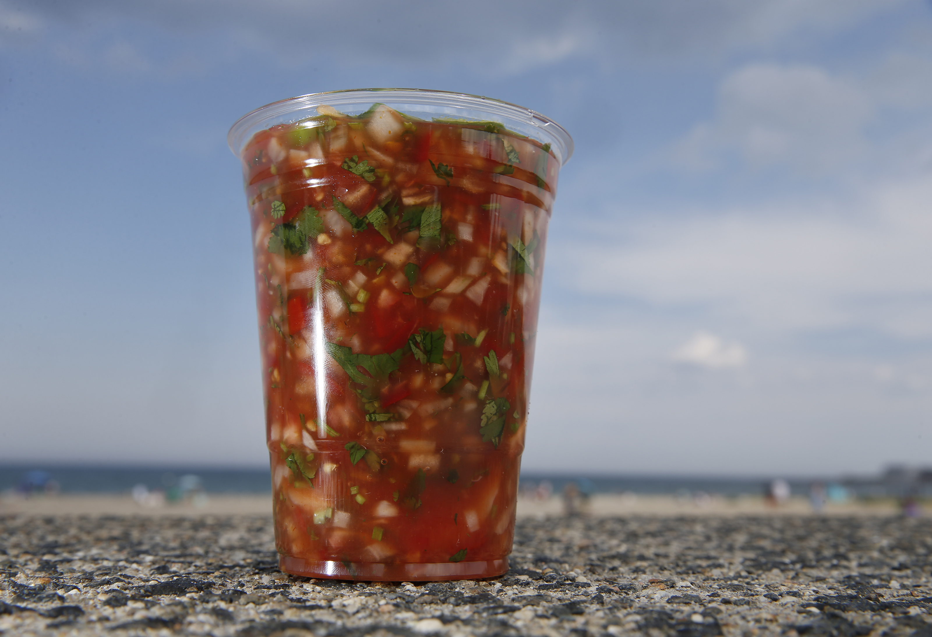 “Ceviche.” That’s what Jared Auerbach, owner and CEO of Red’s Best, a Boston seafood business, wants to eat all summer long. This is the shrimp ceviche from La Metapaneca Grill, a snack window across from Revere Beach. 


