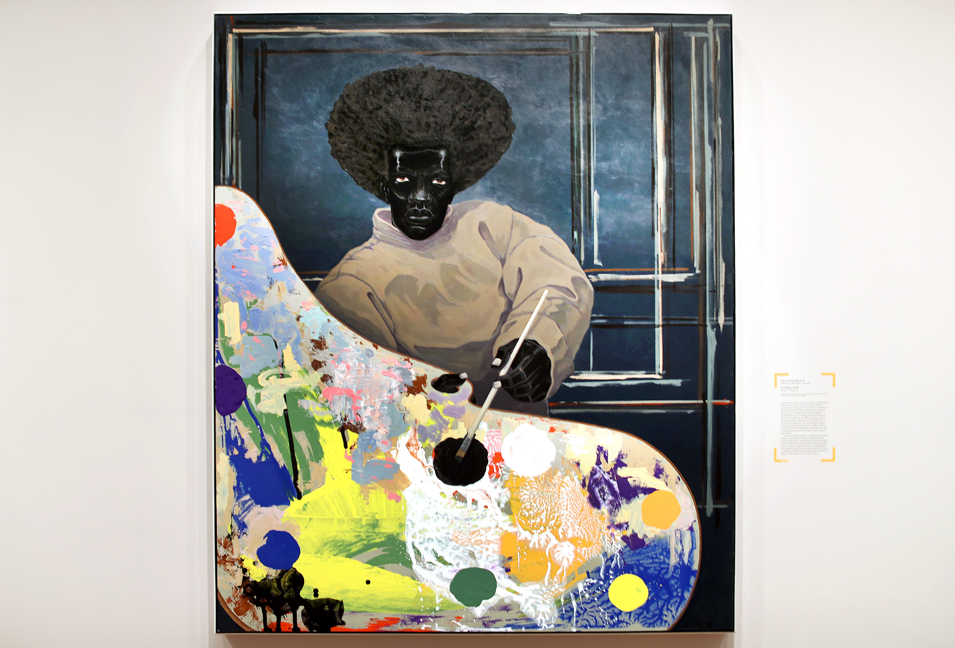 An untitled painting by Kerry James Marshall at Harvard Art Museums.