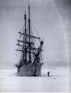 The Belgica stuck in the ice, as seen in Adrien de Gerlache's 1902 account, "15 Months in the Antarctic."