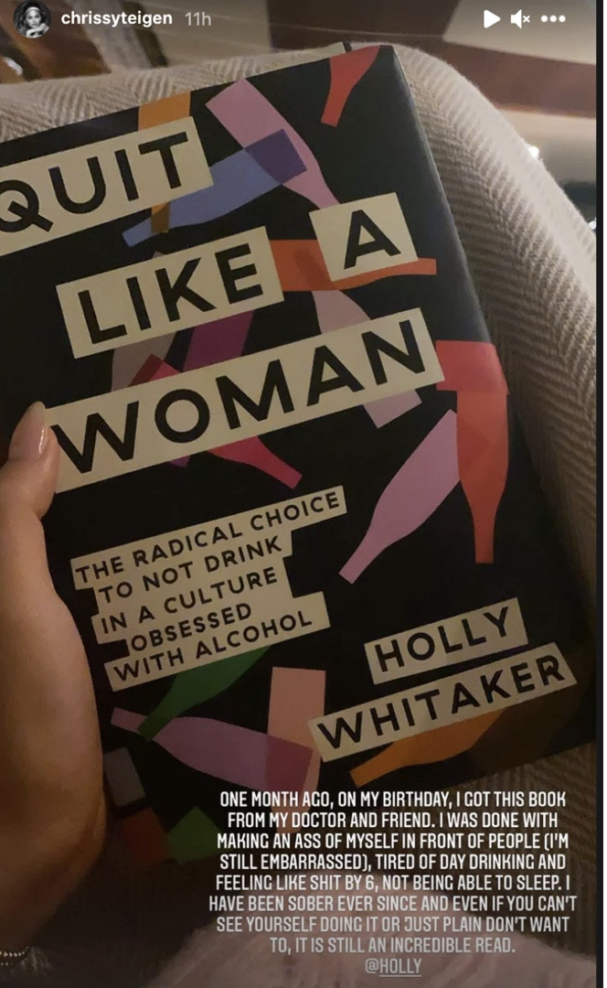 A screenshot of Teigen's Instagram story Wednesday