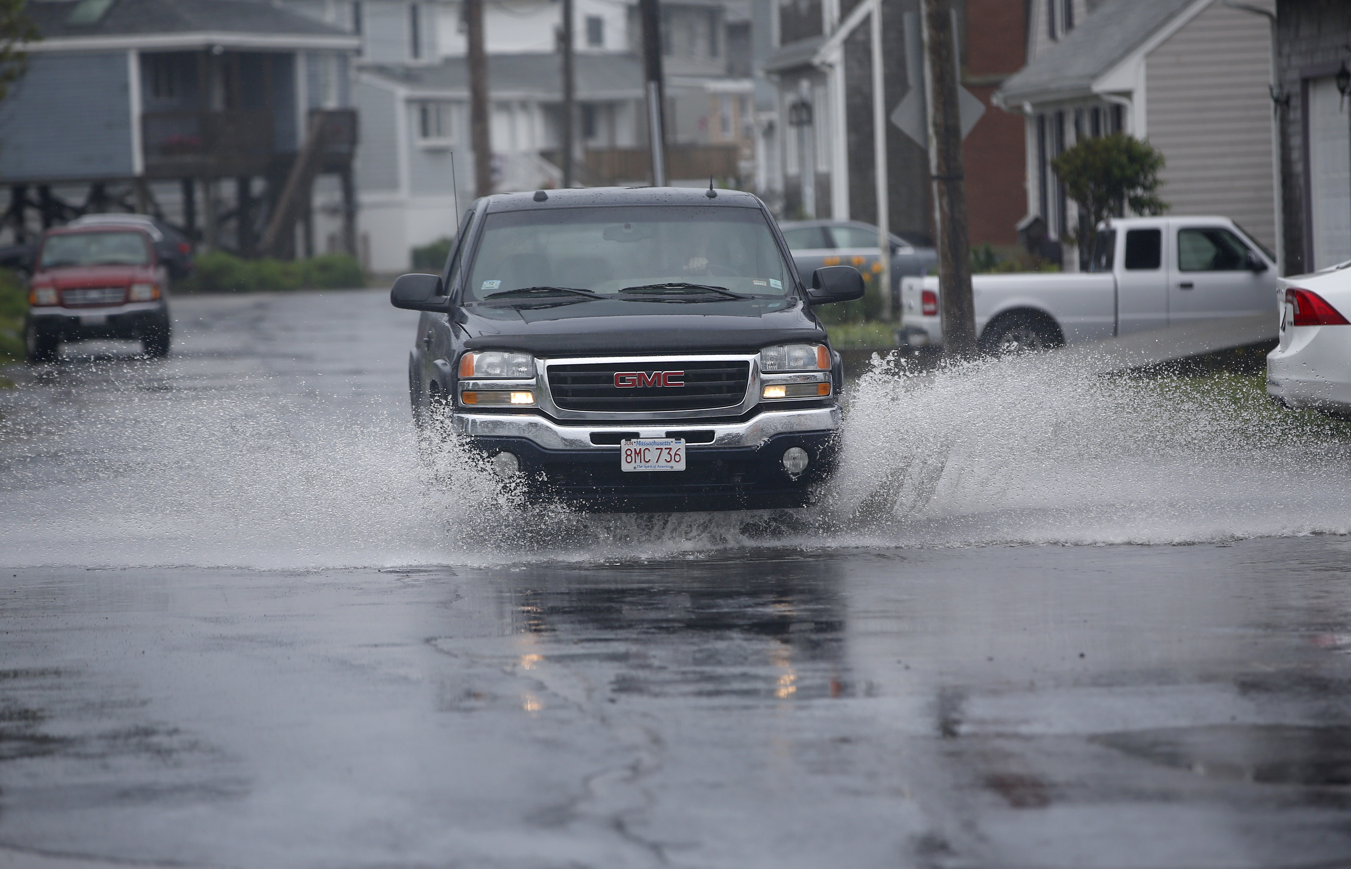 Minor flooding in the Cedar Point area of Scituate as Tropical Storm Elsa hits area.