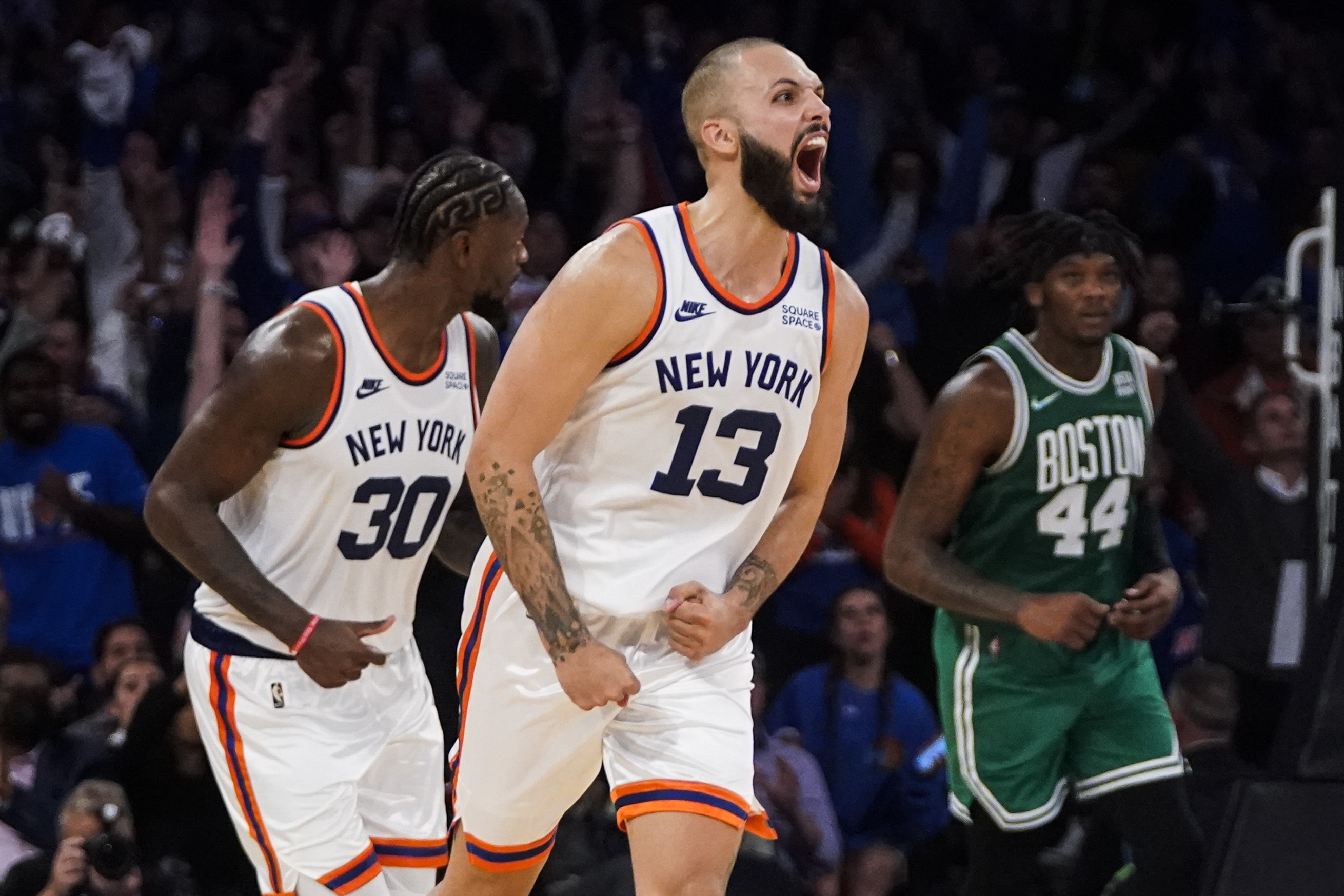 Evan Fournier scored 32 points Wednesday night against the Celtics.