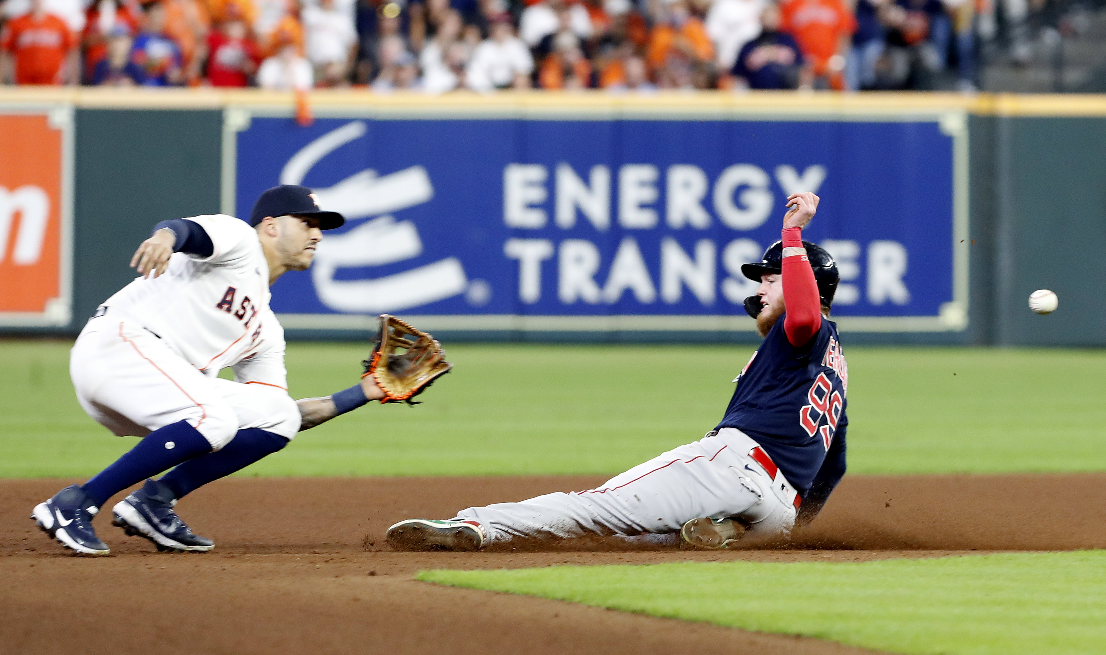 Alex Verdugo was thrown out stealing on a strikeout, a key sequence that ended the seventh inning for the Red Sox.
