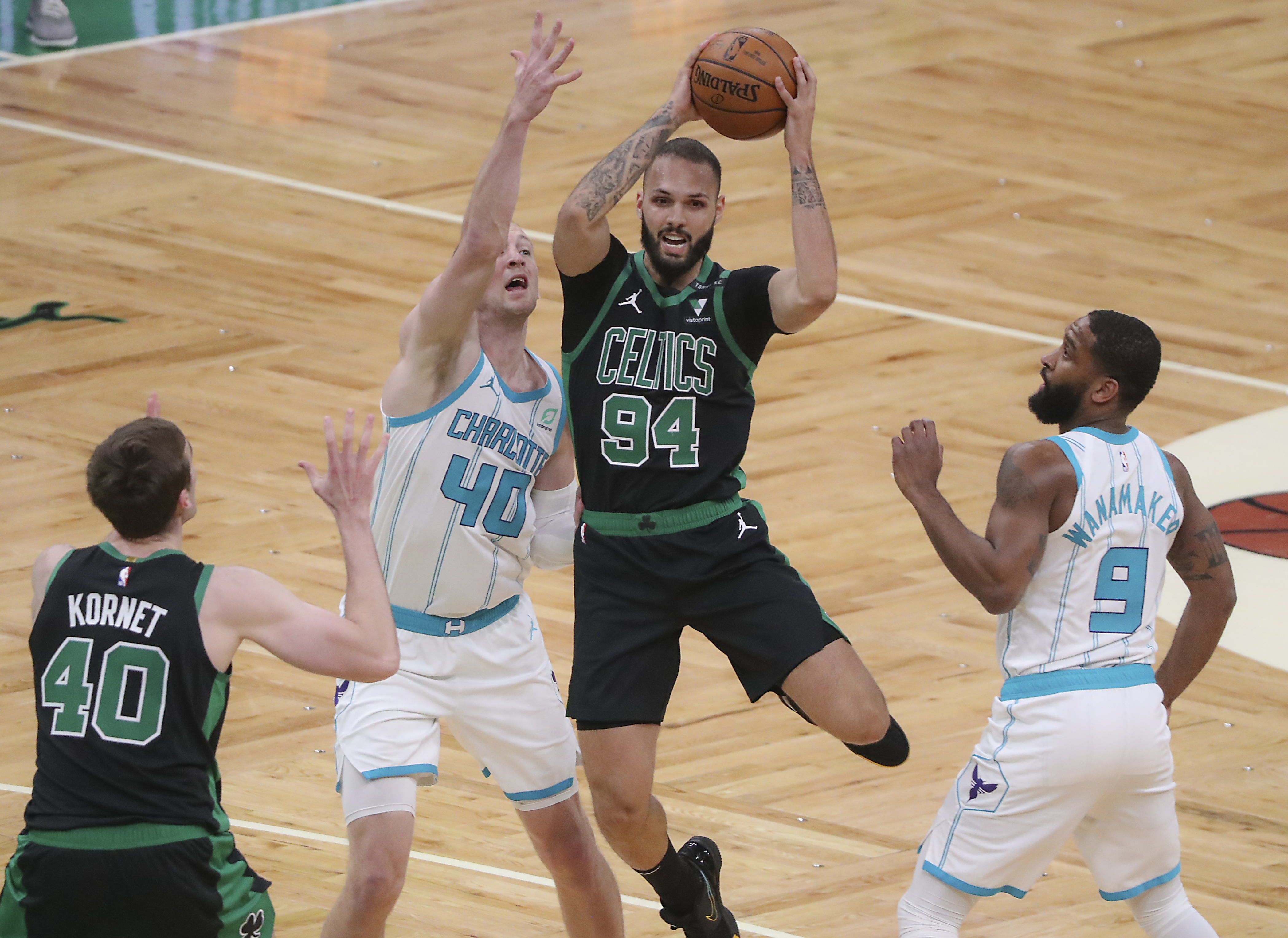 Evan Fournier averaged 13.0 points per game for the Celtics last season.