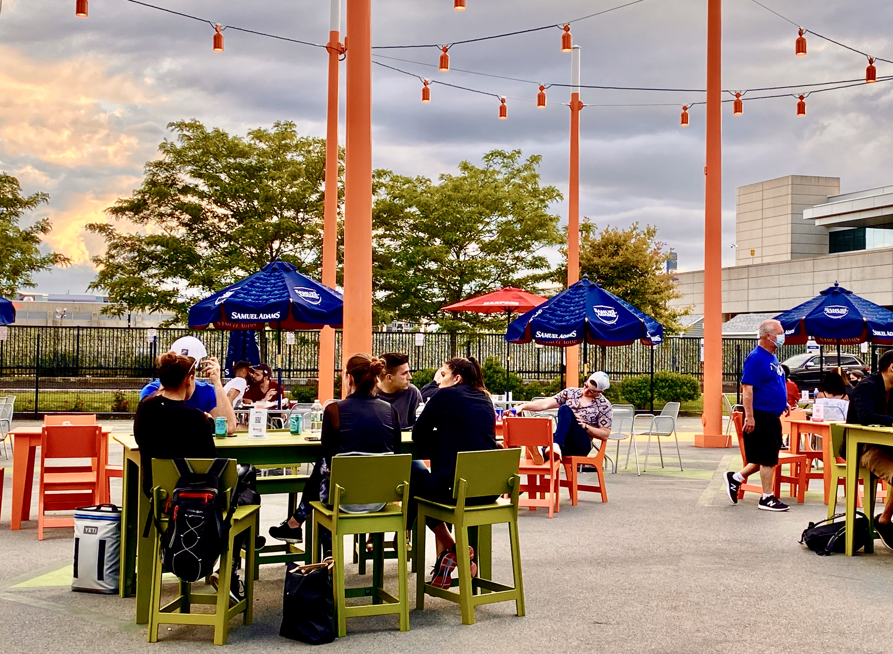 Patrons at the Lawn on D in South Boston.