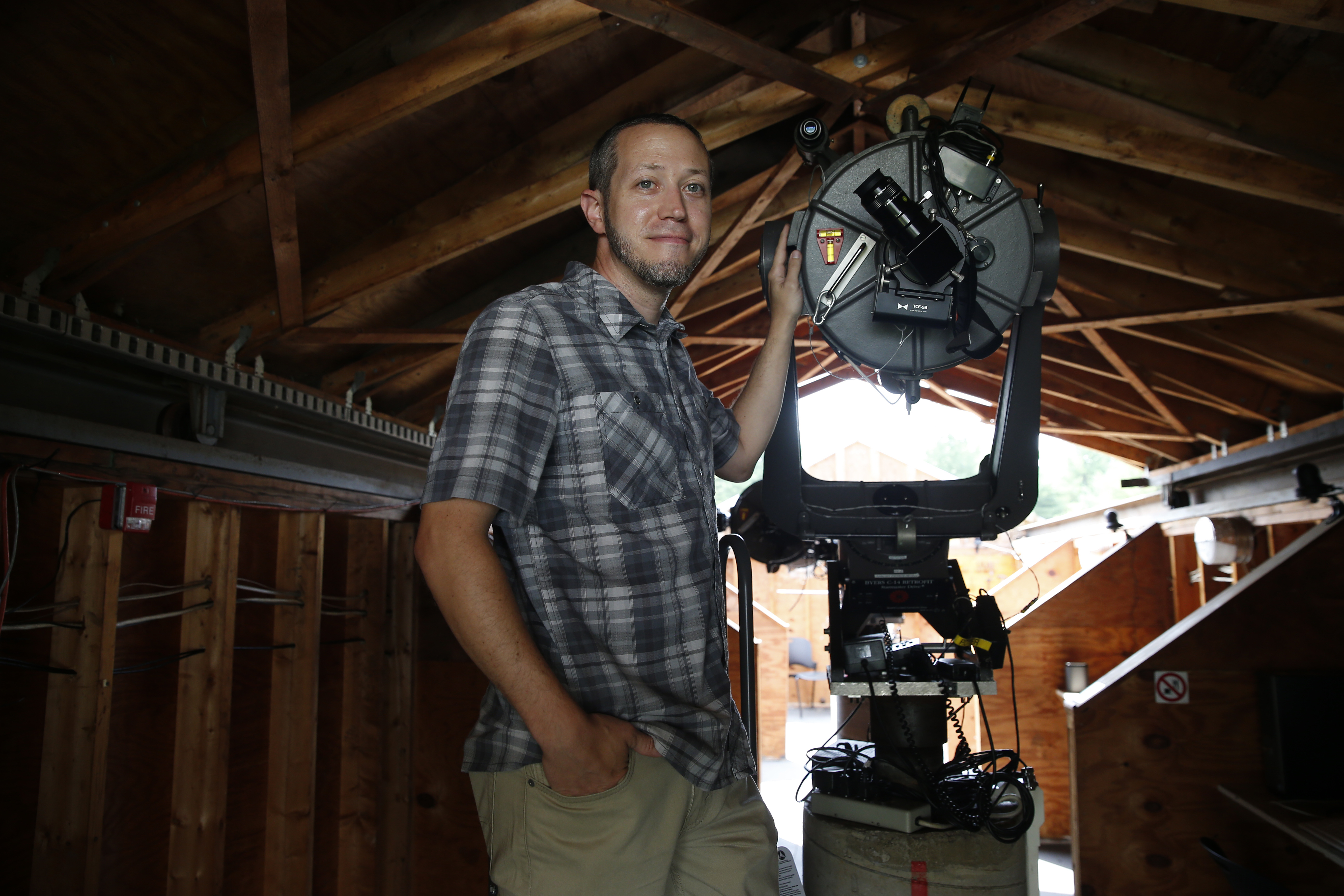 Tim Brothers, an MIT astronomer and manager of the MIT Wallace Astrophysical Observatory in Westford. He's worried that 85 percent of the people in the US cannot see the Milky Way at night because of light pollution.