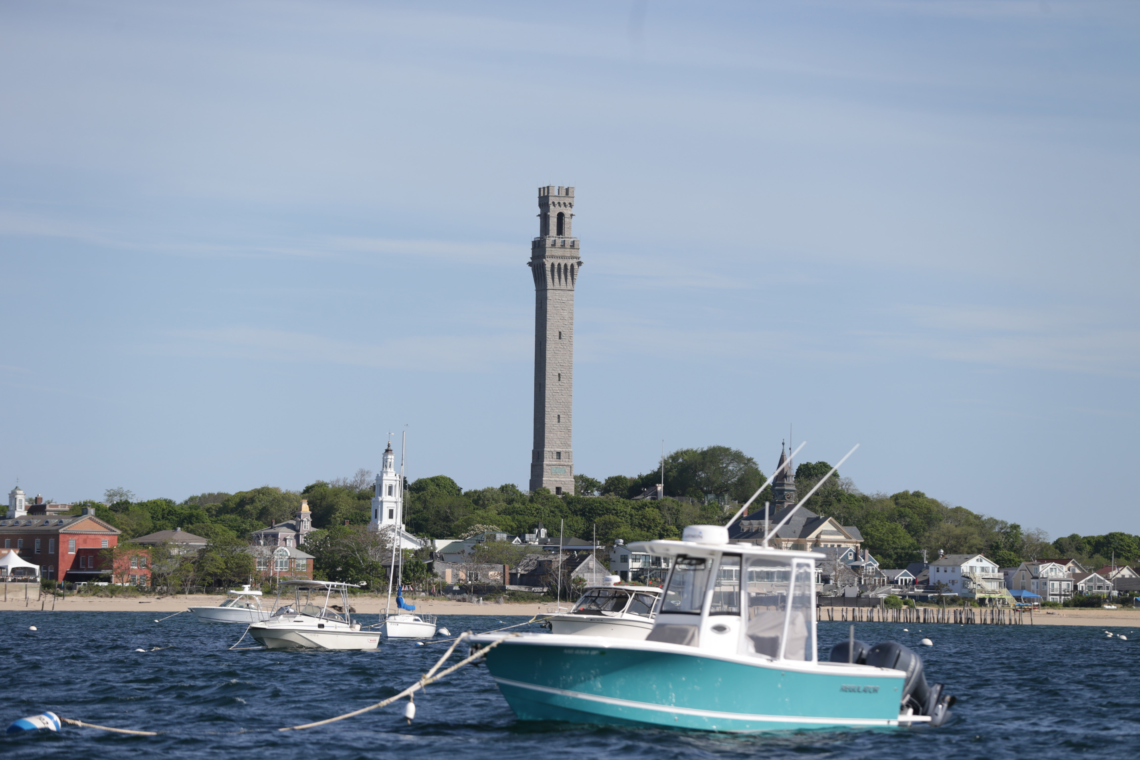 A view of Provincetown from the water.