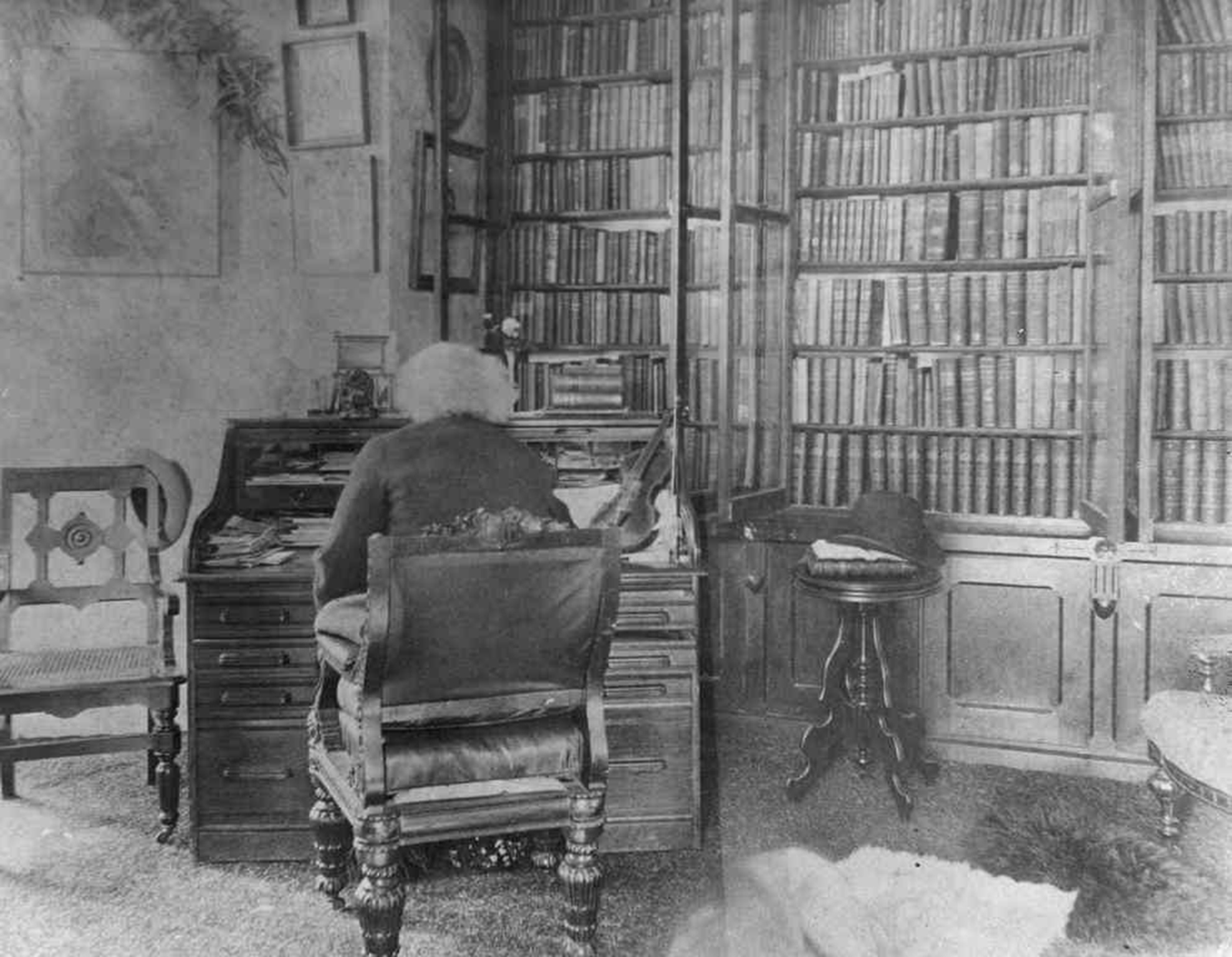 Unknown, Frederick Douglass in his library at Cedar Hill, c. 1893 courtesy National Park Service, Frederick Douglass National Historic Site.