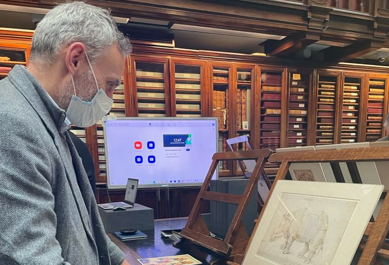 Clifford Schorer inspected one of Albrecht Dürer's most famous works during a symposium at the British Museum.