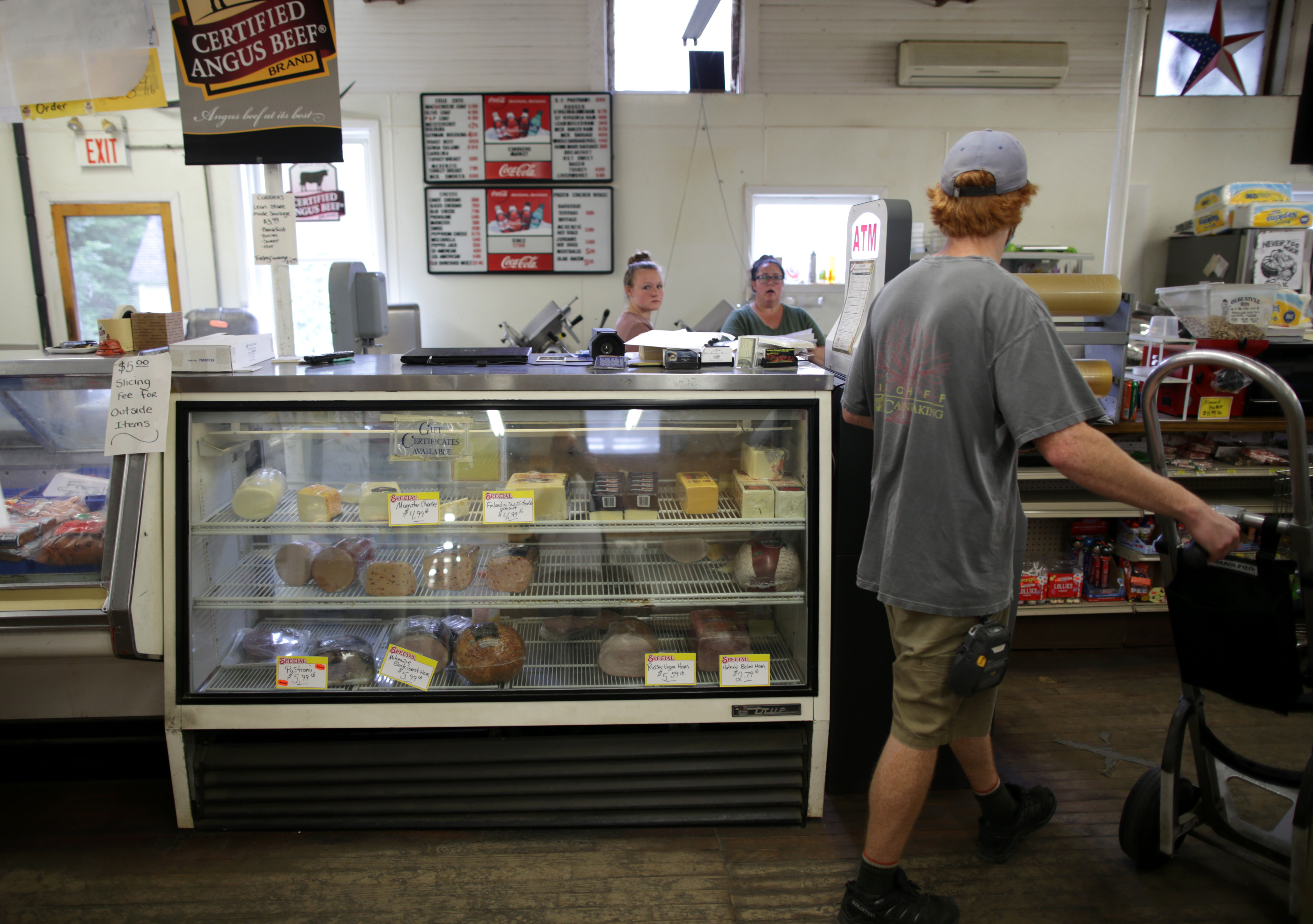 The deli counter at Currier's was a popular spot for locals.