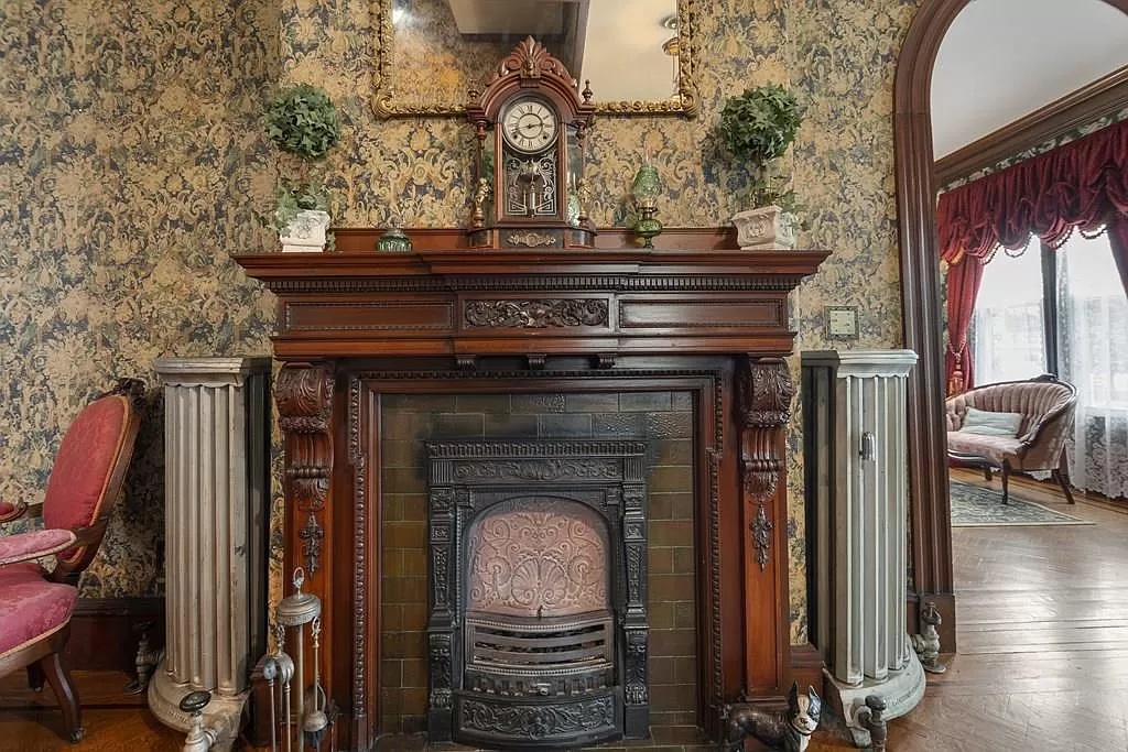 The house at 306 French St. in Fall River has six fireplaces.