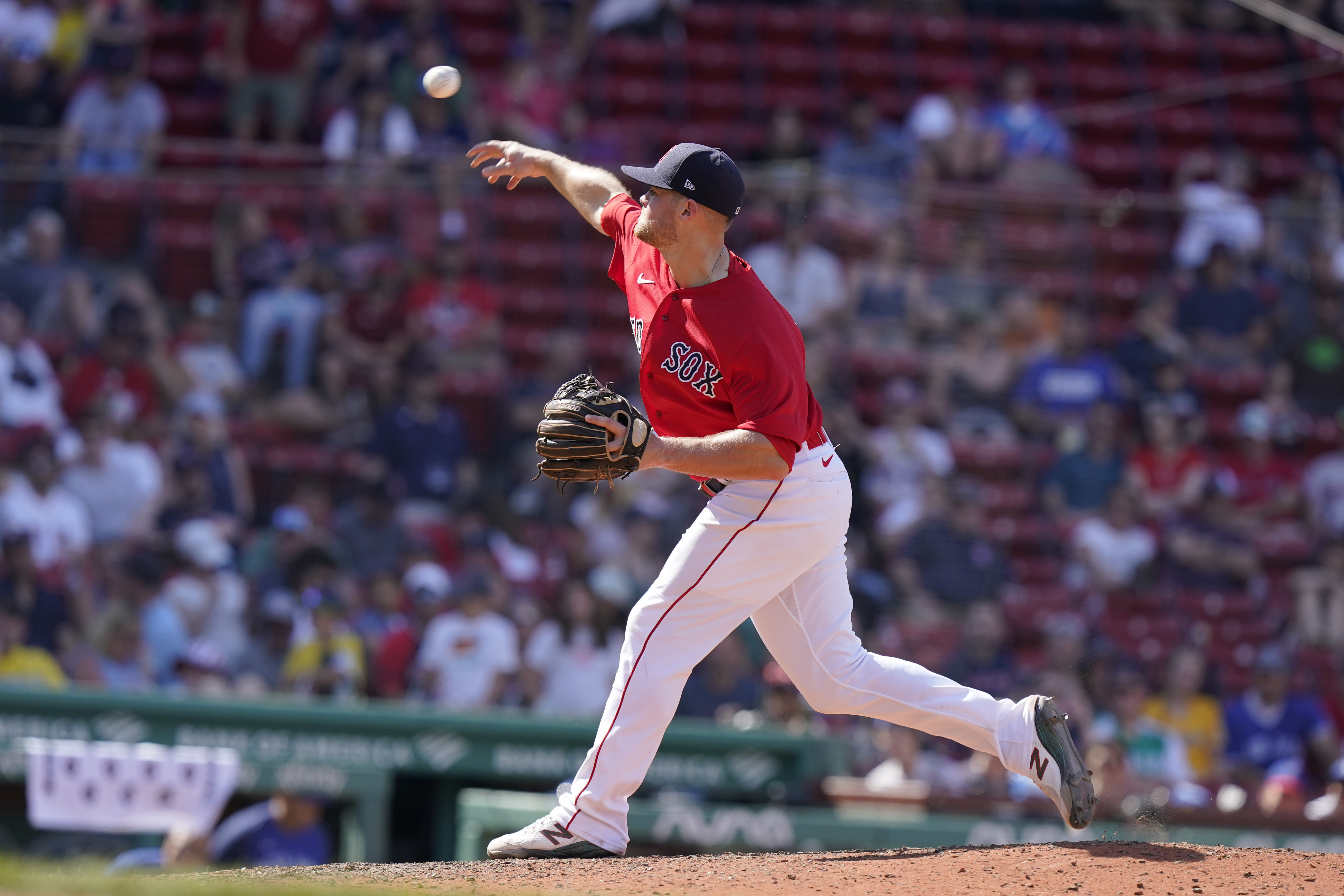 Second baseman Christian Arroyo ended up pitching the ninth inning Sunday against the Jays.