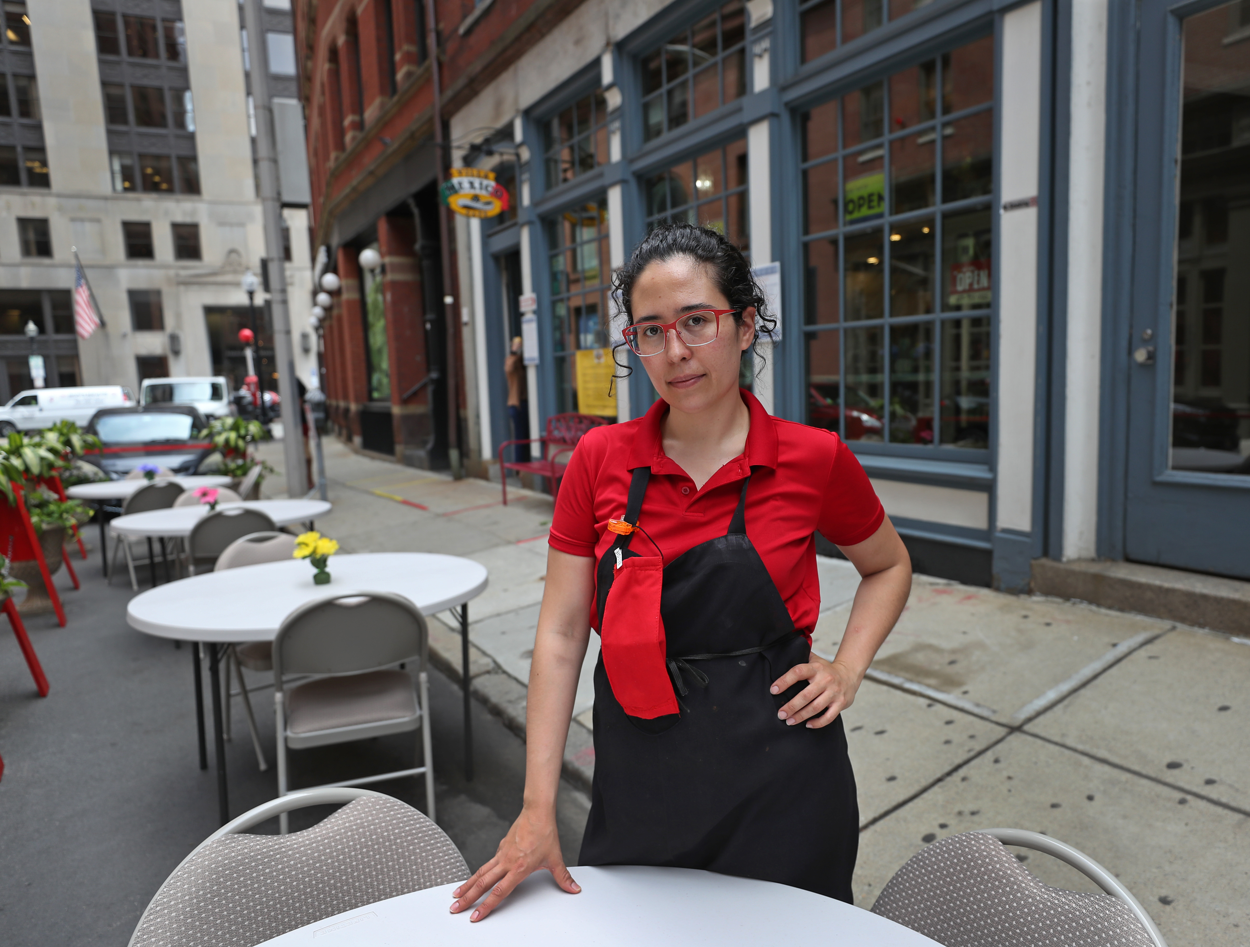 Bessie King, general manager of Villa Mexico restaurant on Water Street in Boston.