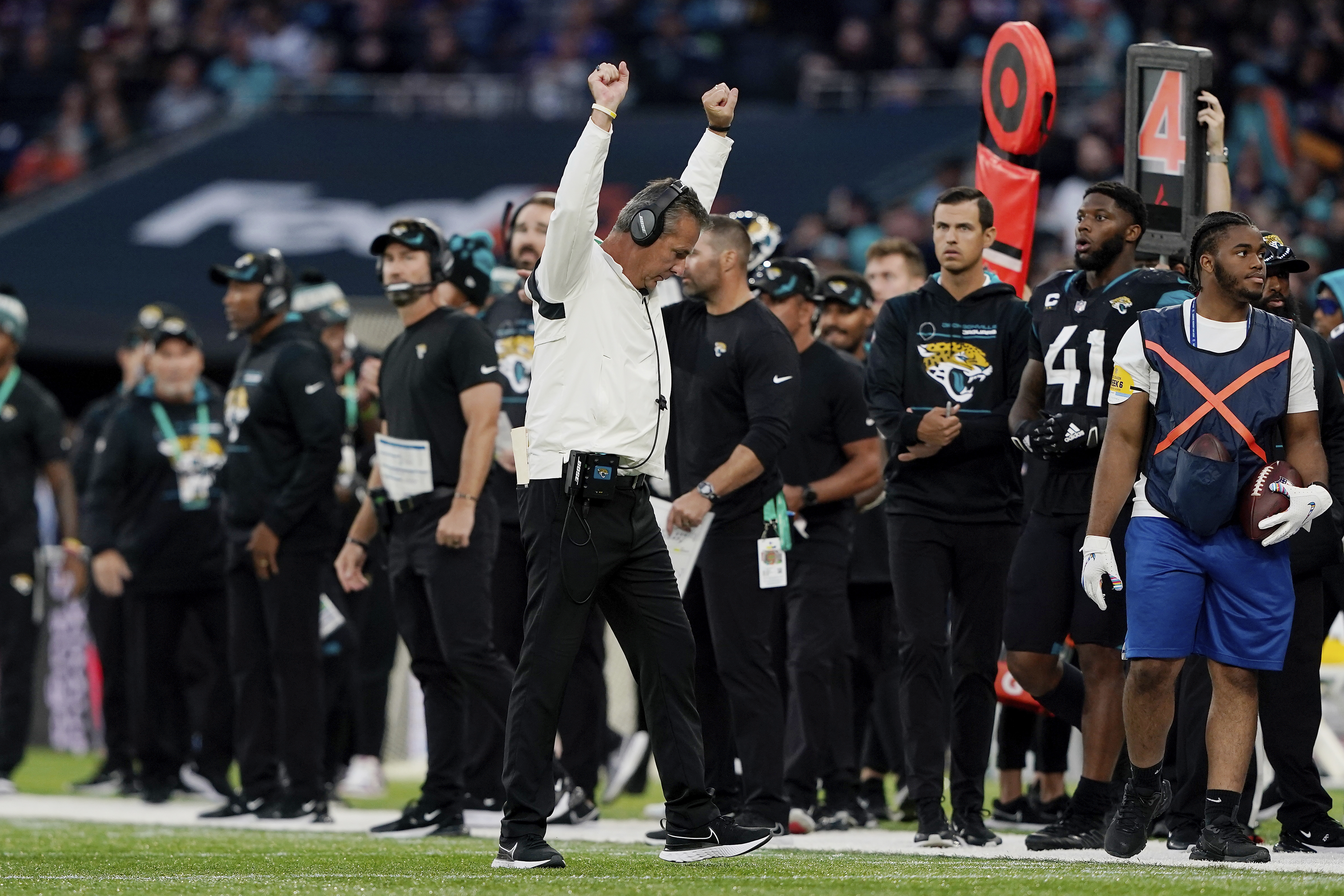 Jaguars coach Urban Meyer got in the win column.